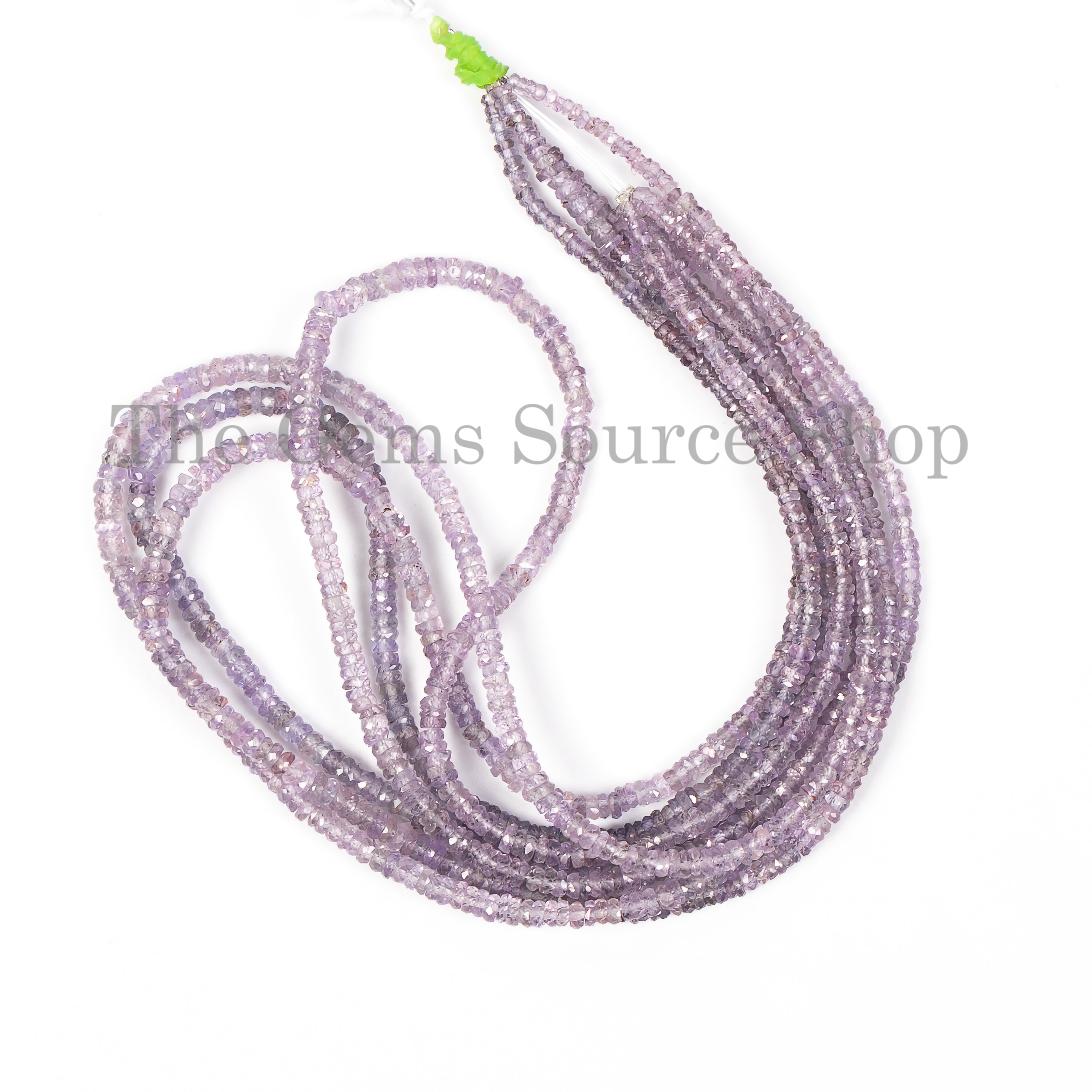 Lavender Sapphire Faceted Rondelle Beads, Natural Precious Gemstone Beads, 2.5-3.80mm Sapphire Beads, TGS-5061