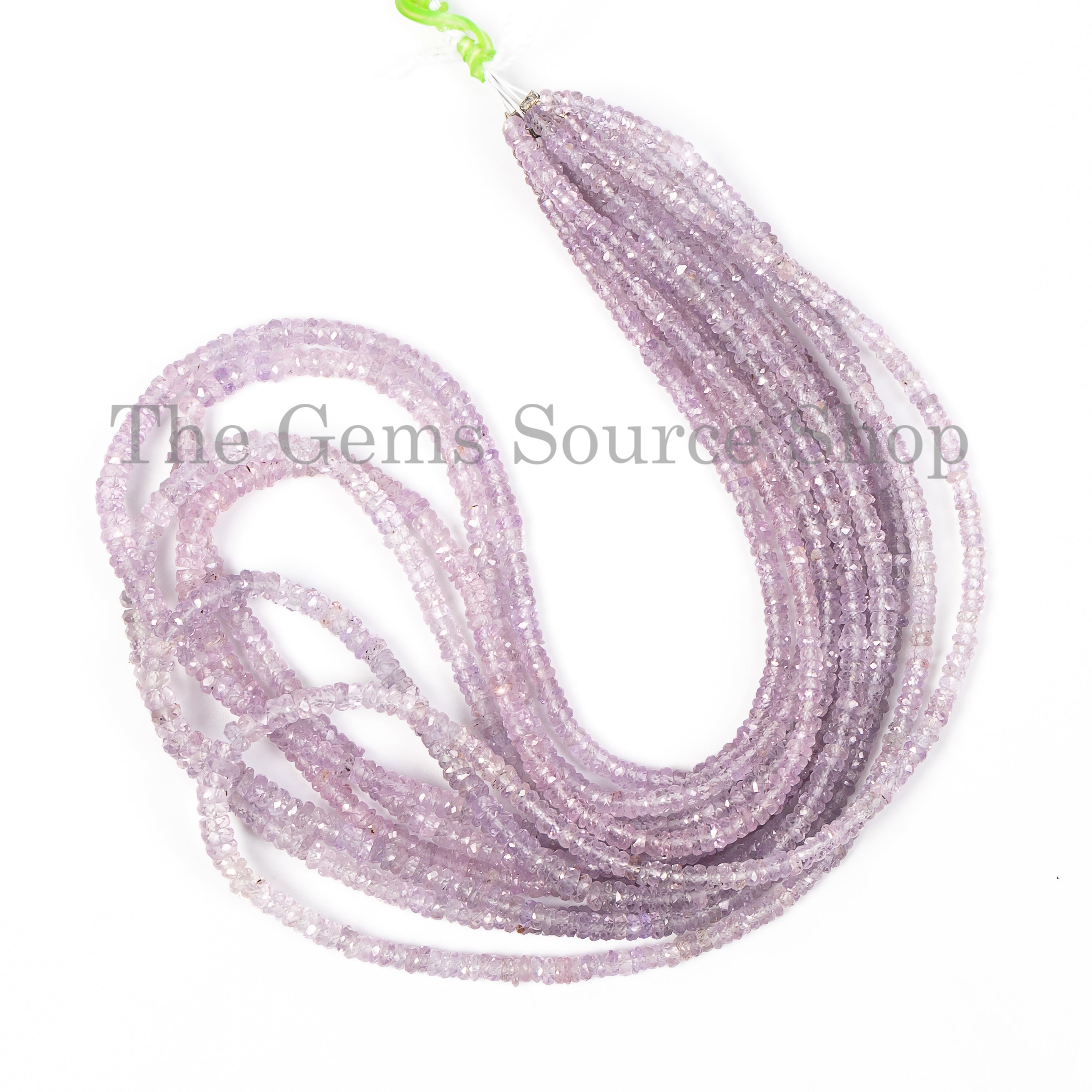 Lavender Sapphire Faceted Rondelle Beads, Natural Precious Gemstone Beads, 2.5-4mm Sapphire Beads, TGS-5059