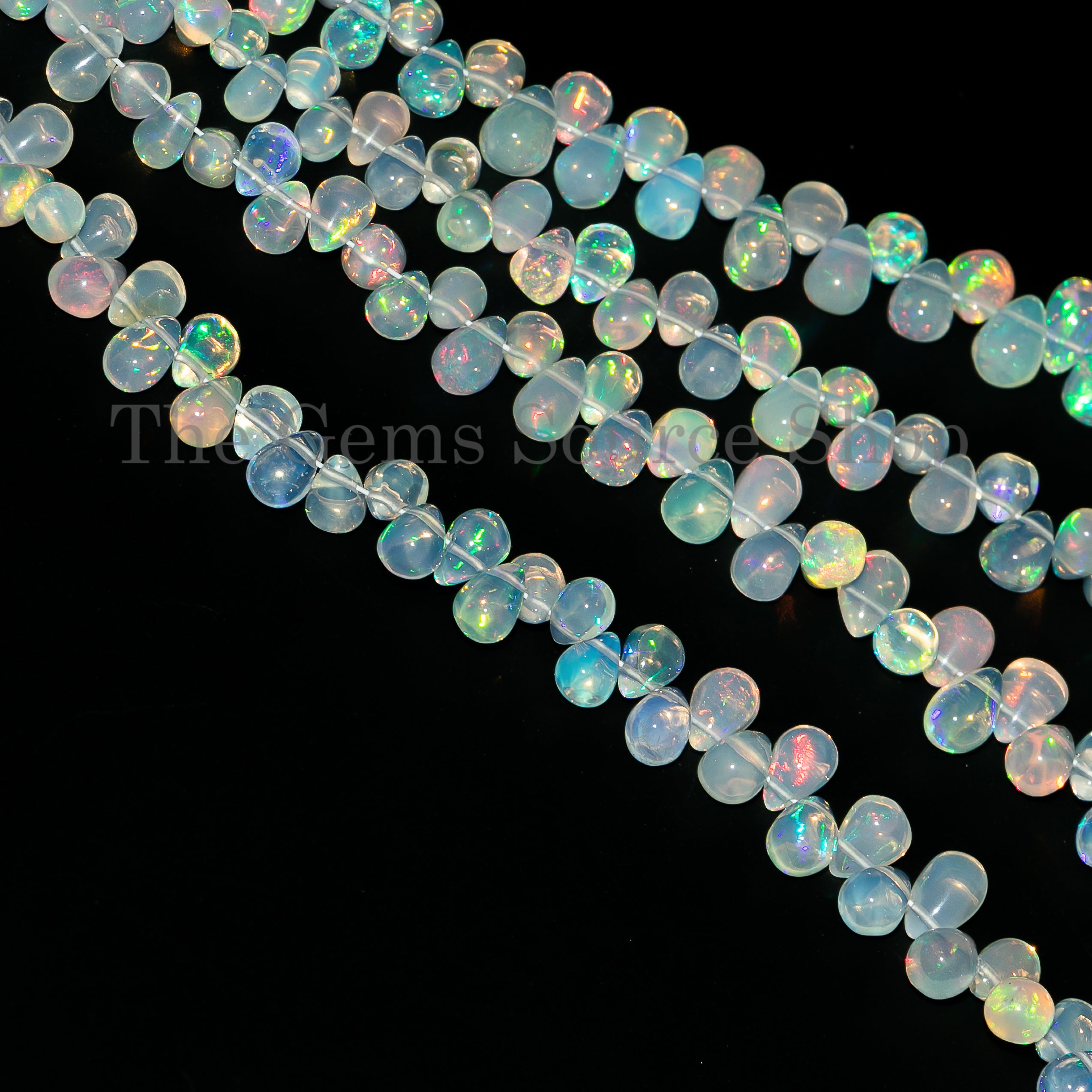 3.50x5-6x9mm Top Quality Natural Ethiopian Opal Plain Tea Drop Beads TGS-4892