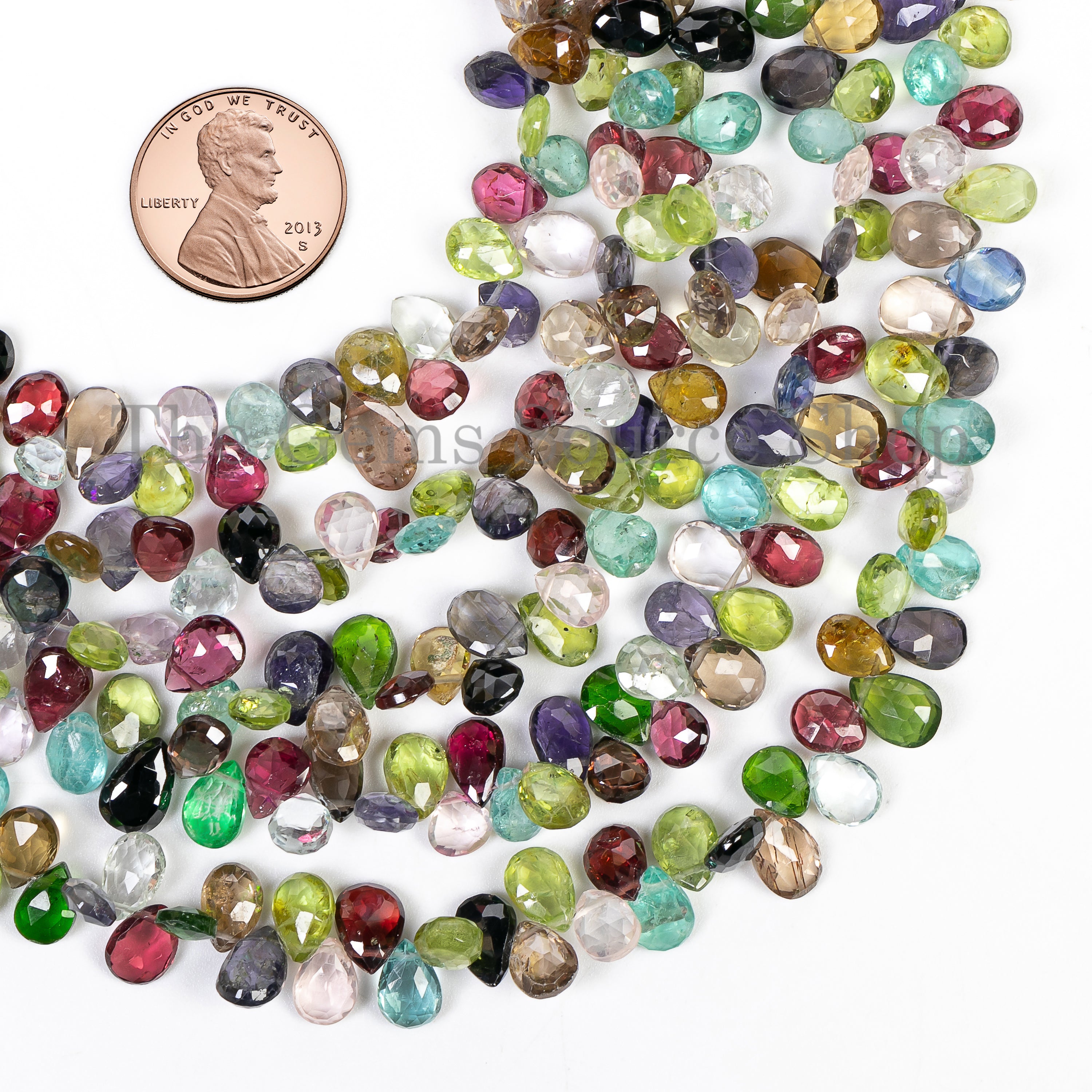 5x7-5x8mm Multi Gemstone Faceted Pear Shape Beads TGS-4899