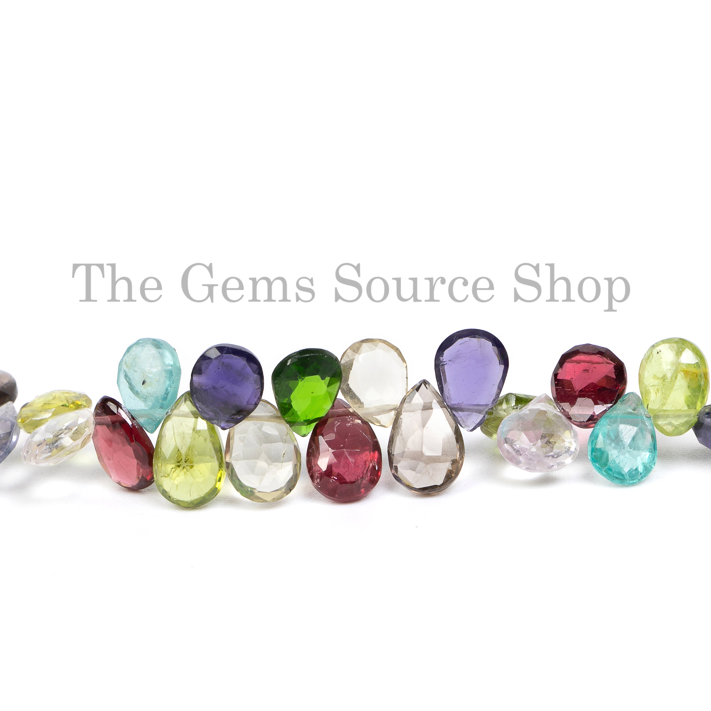 5x7-5x8mm Multi Gemstone Faceted Pear Shape Beads TGS-4899