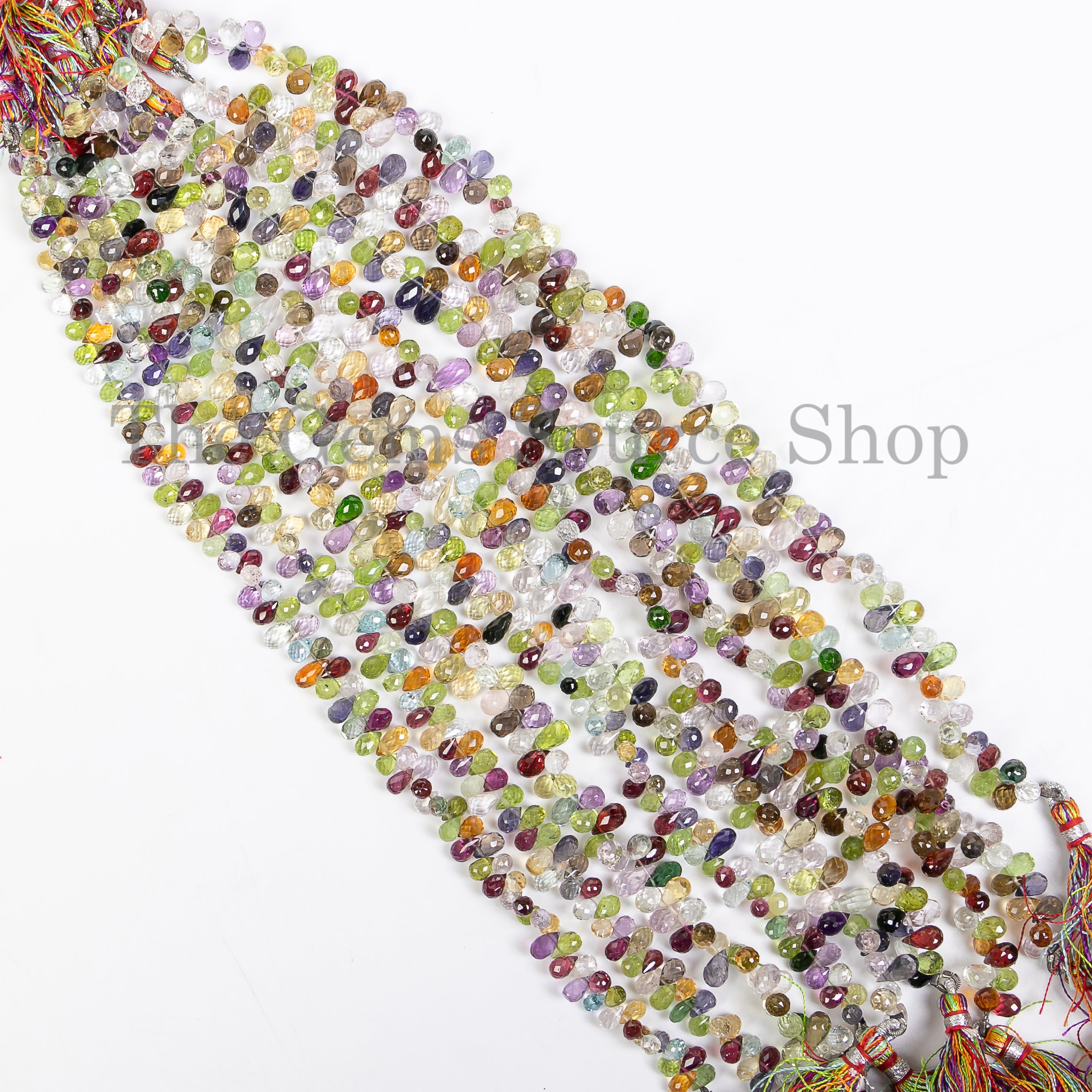 4x6-4x7mm Multi Gemstone Faceted Drop Shape Beads TGS-4898