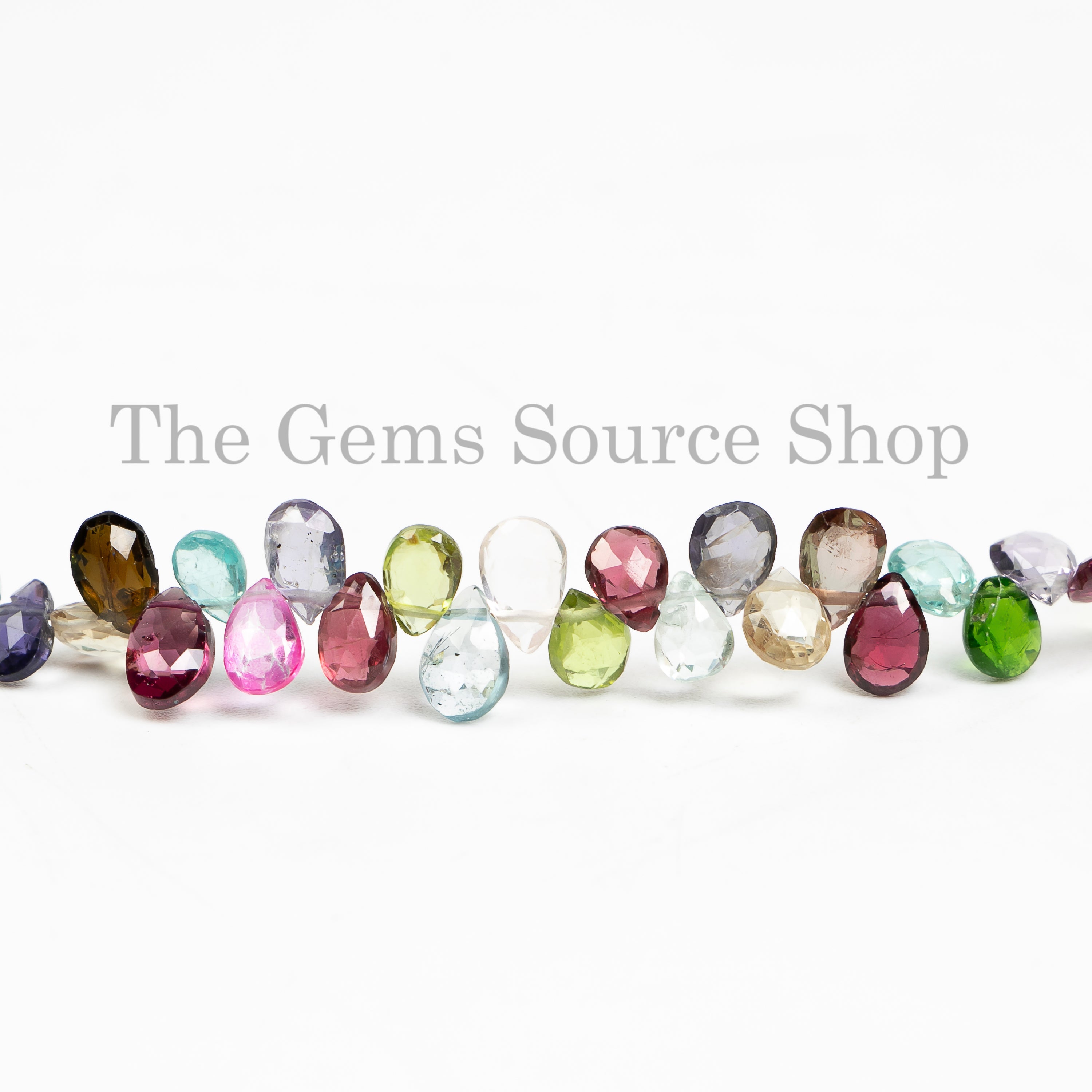 4x5-4x6mm Multi Gemstone Faceted Pear Shape Beads TGS-4900