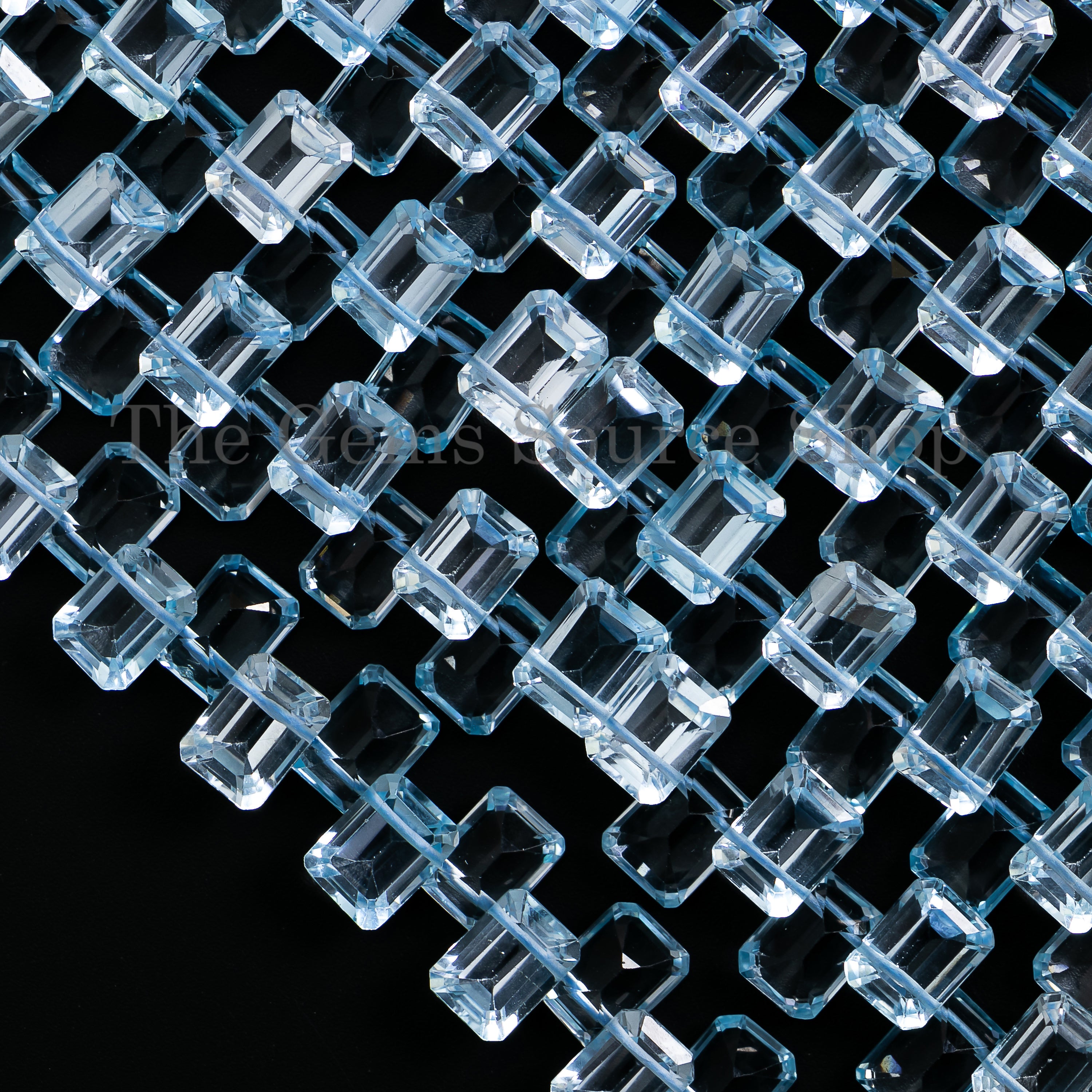 Natural Blue Topaz Beads