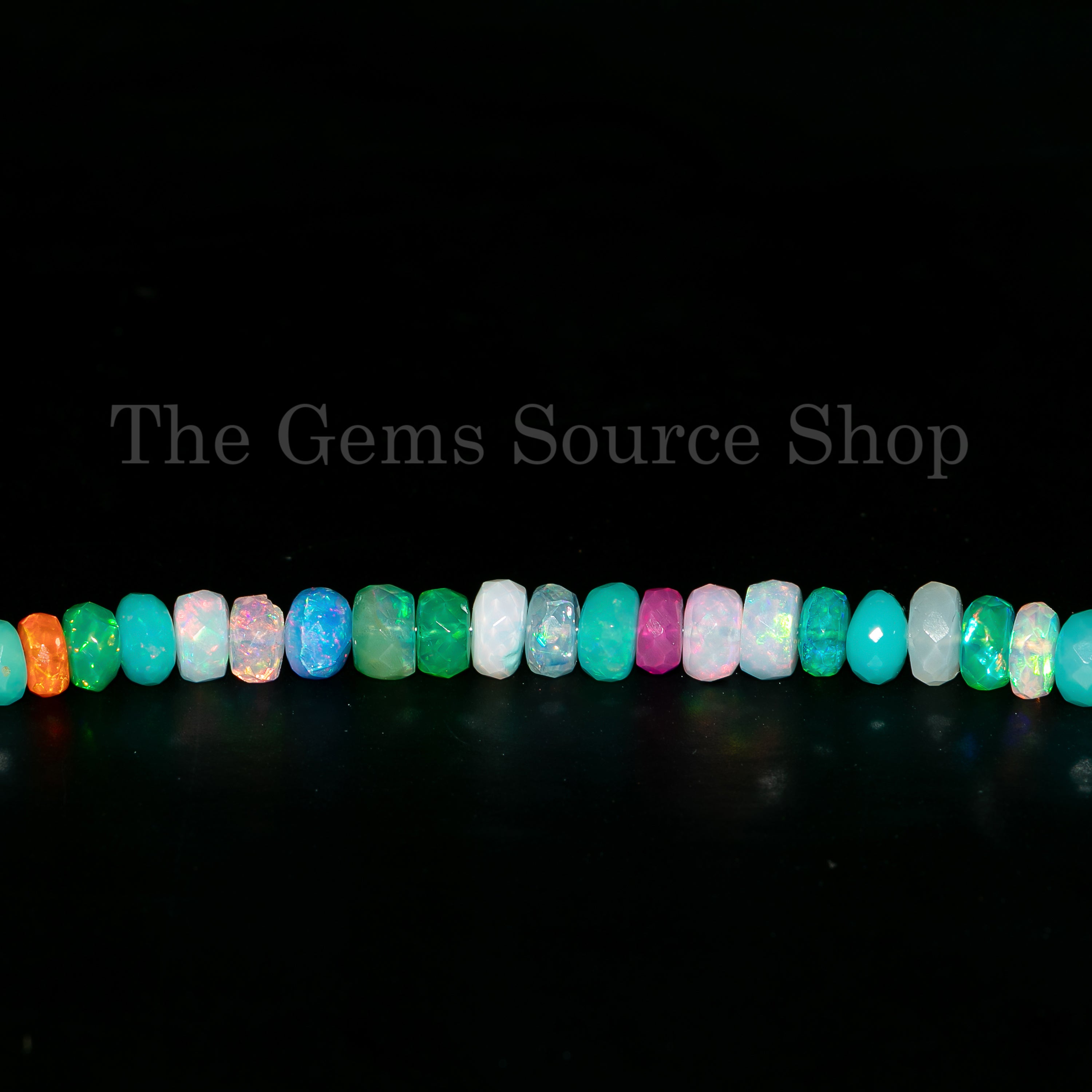 4-6mm Disco Opal Faceted Rondelle Shape Gemstone Beads TGS-4967