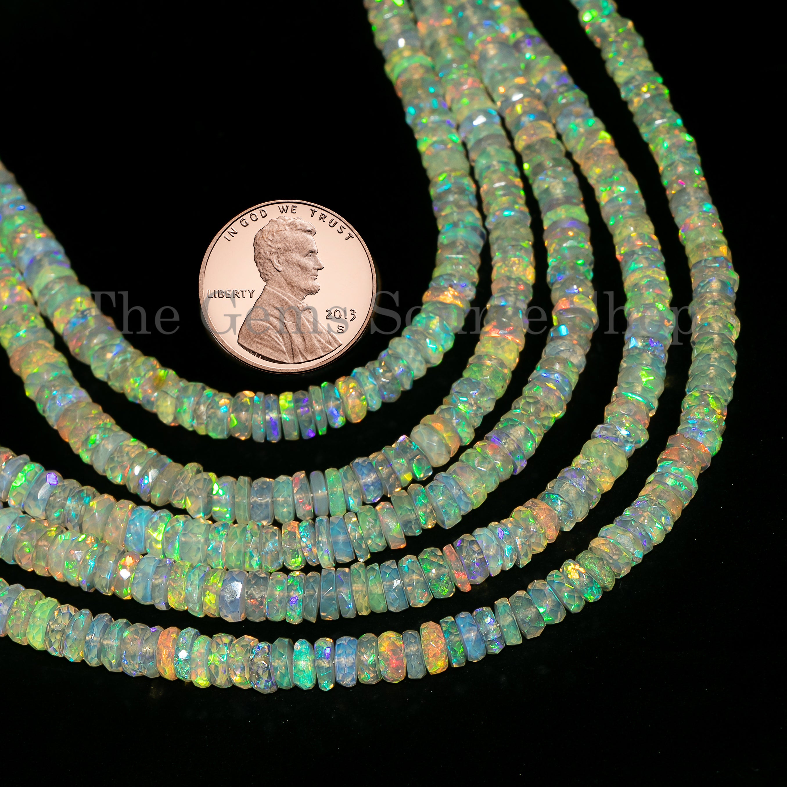 High Quality Ethiopian Opal Faceted Tyre Shape Beads TGS-4959