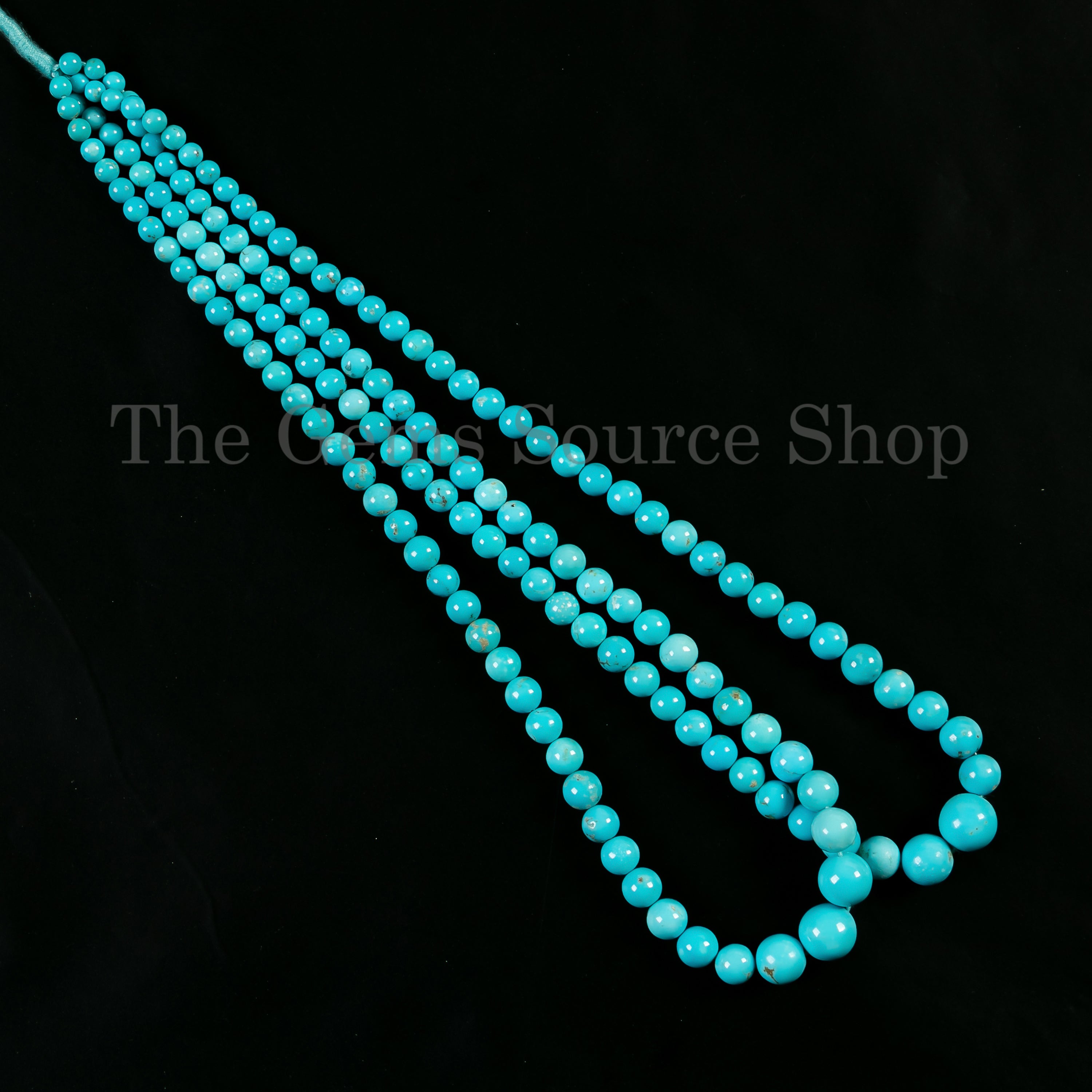 Sleeping Beauty Turquoise Smooth Round Beads TGS-4962