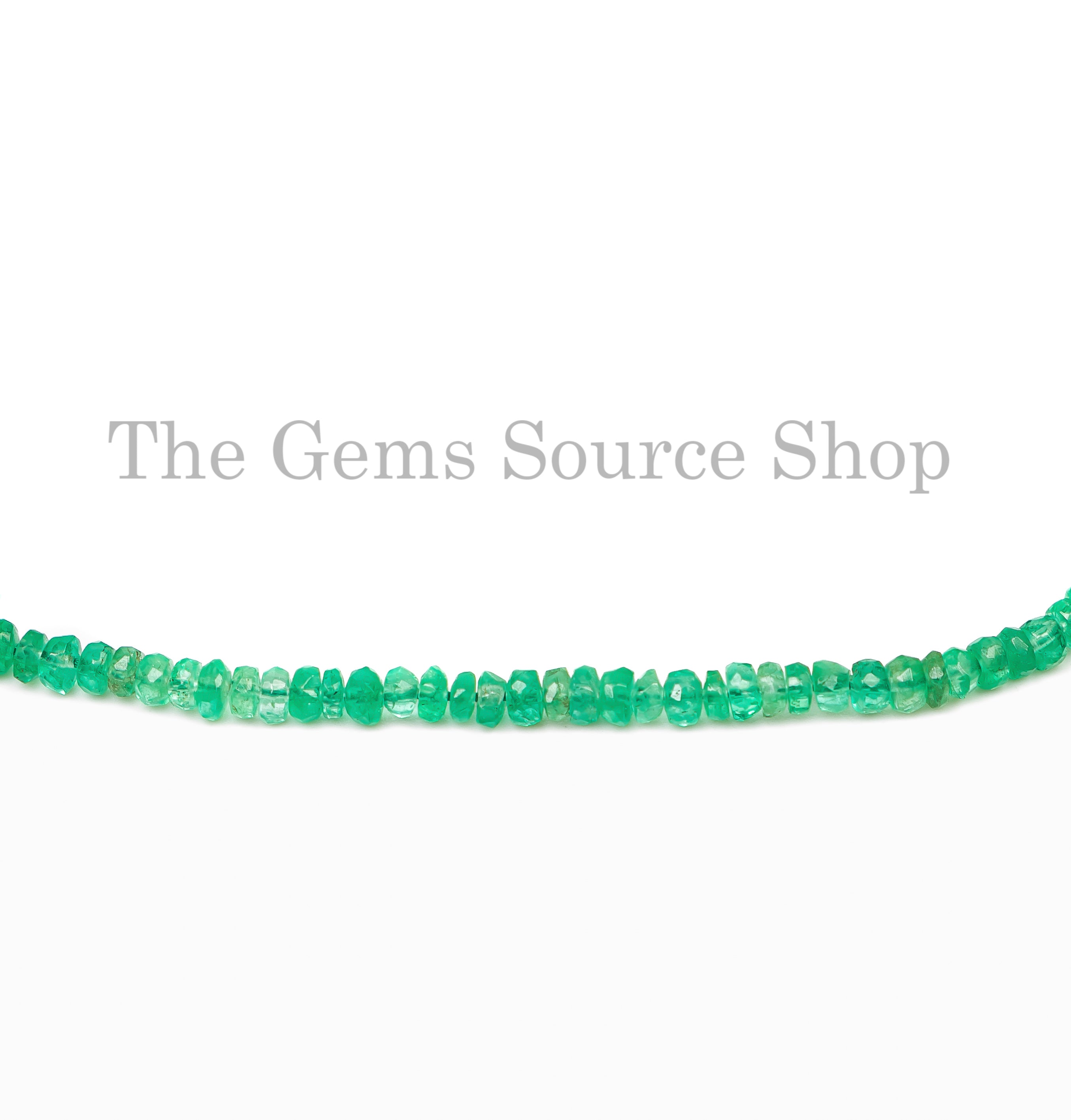 Top quality Emerald Faceted Rondelle Beads TGS-4971