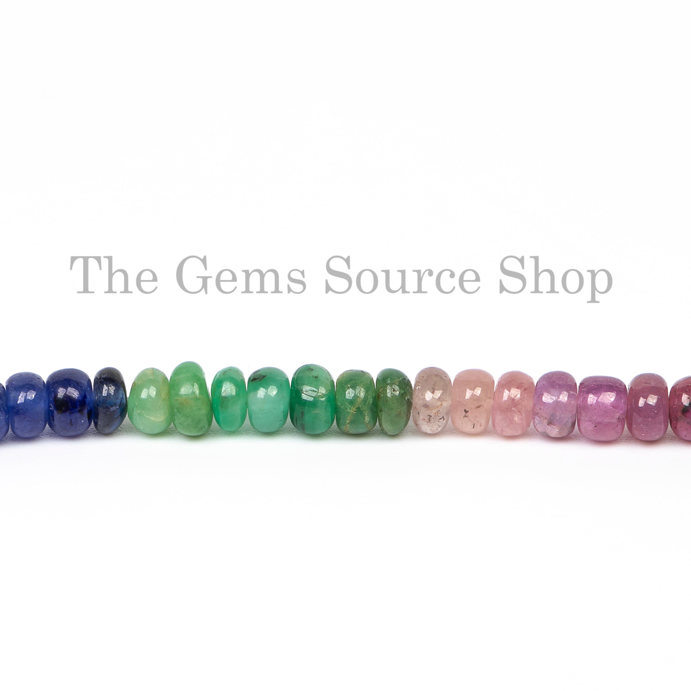 4.5-4.75mm Natural Multi Sapphire Smooth Rondelle Beads TGS-5005