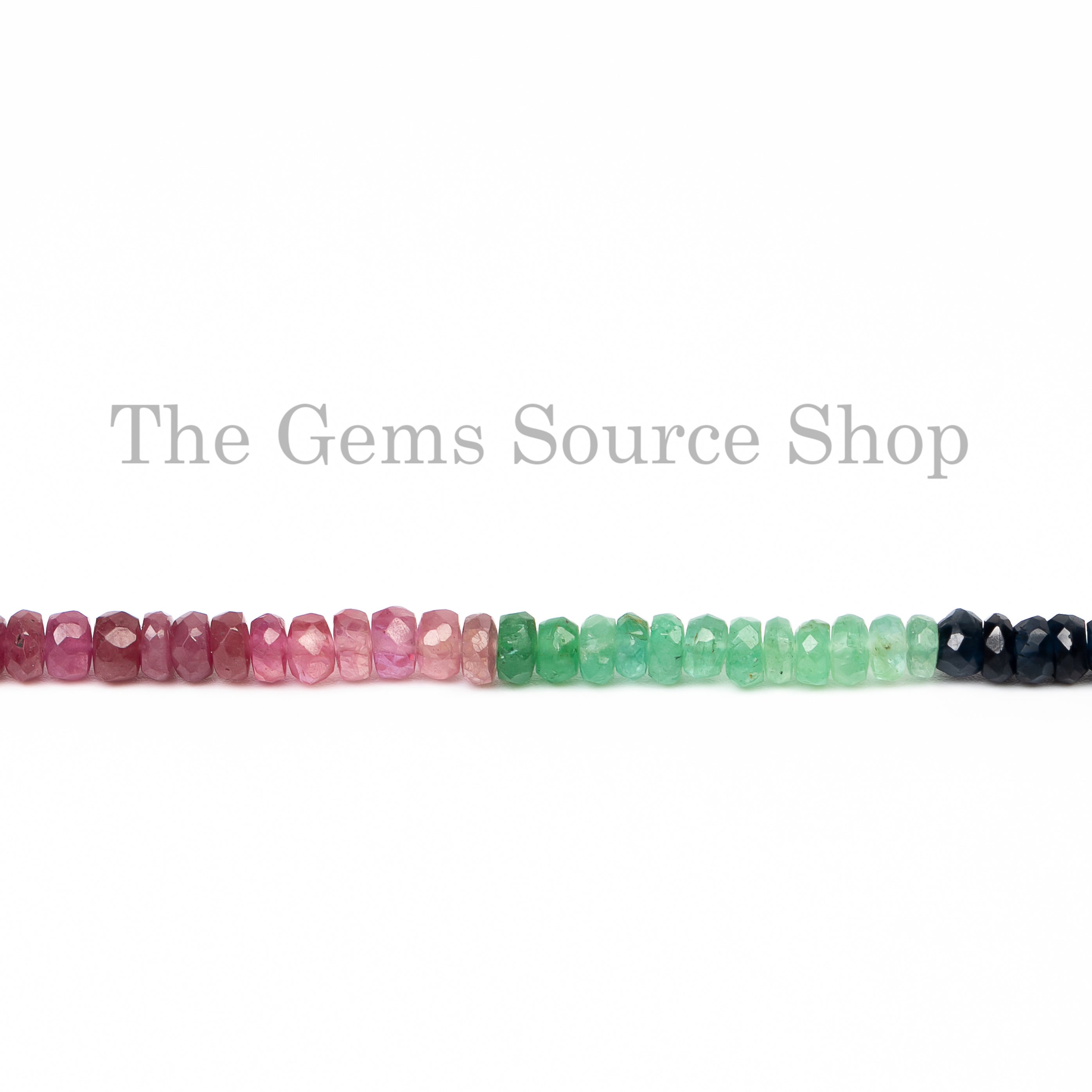 3-4mm Natural Multi Sapphire Faceted Rondelle Beads TGS-5004