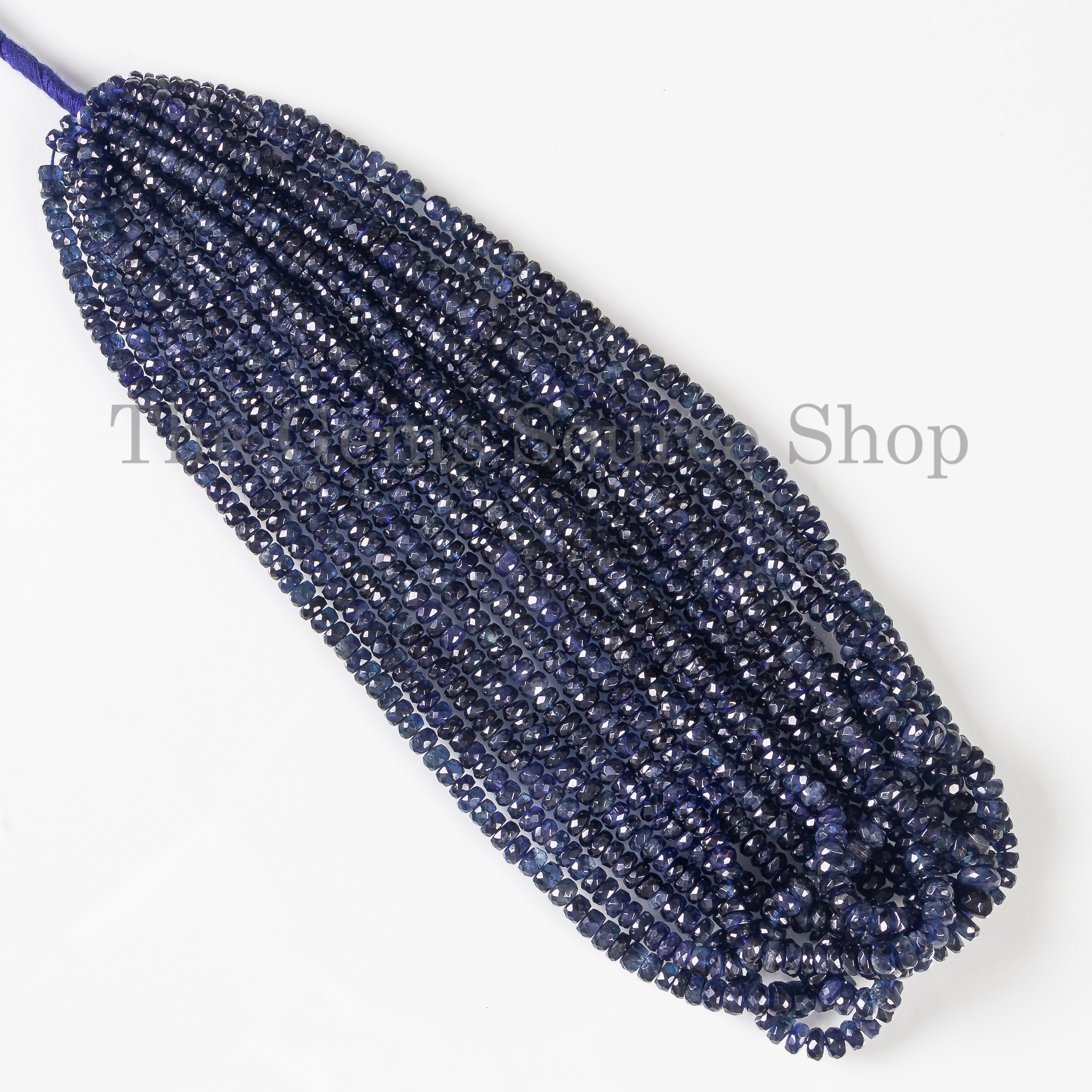 Kyanite Faceted Rondelle Shape Beads For Jewelry Making TGS-4676