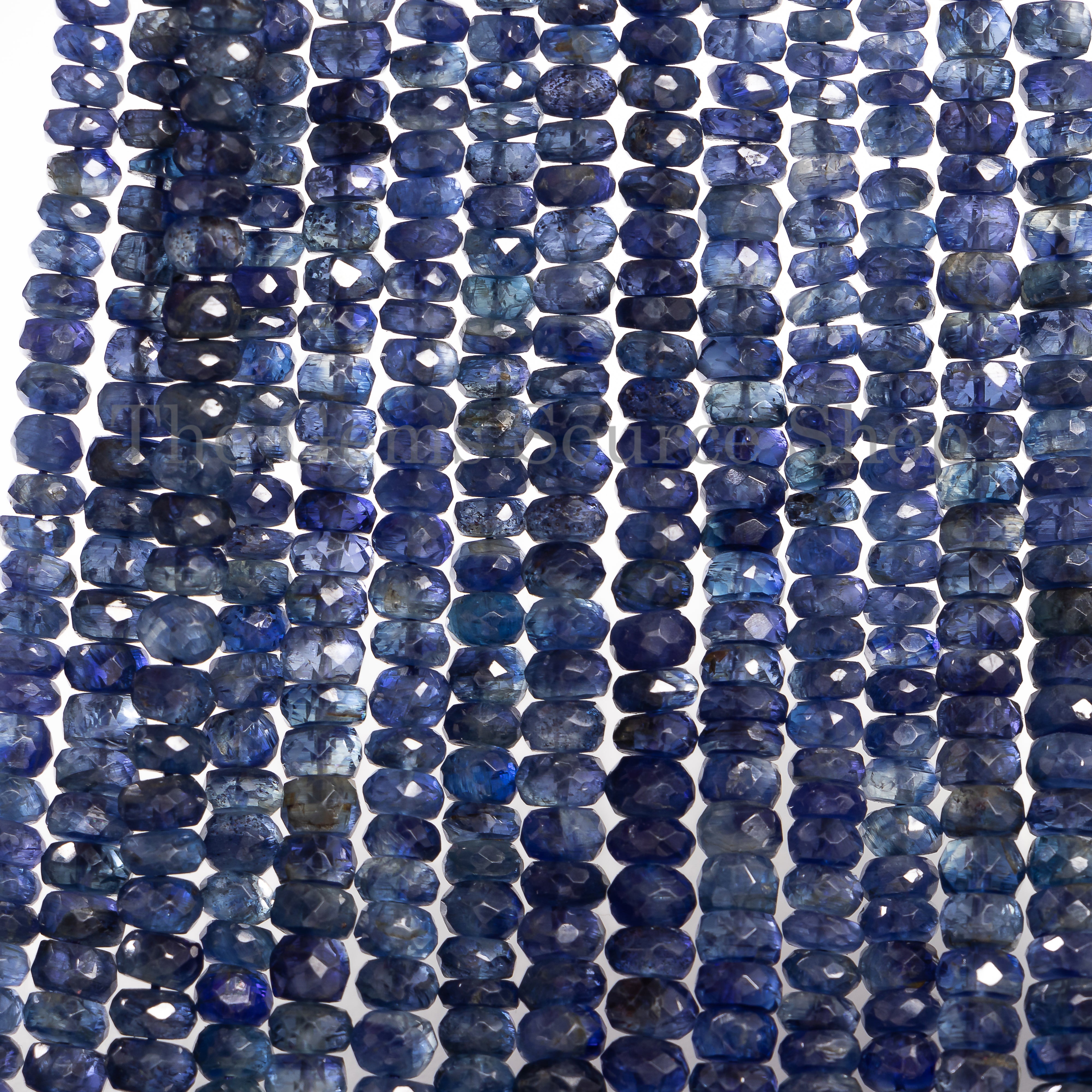 Top Quality Kyanite Faceted Rondelle Shape Beads For Jewelry TGS-4677