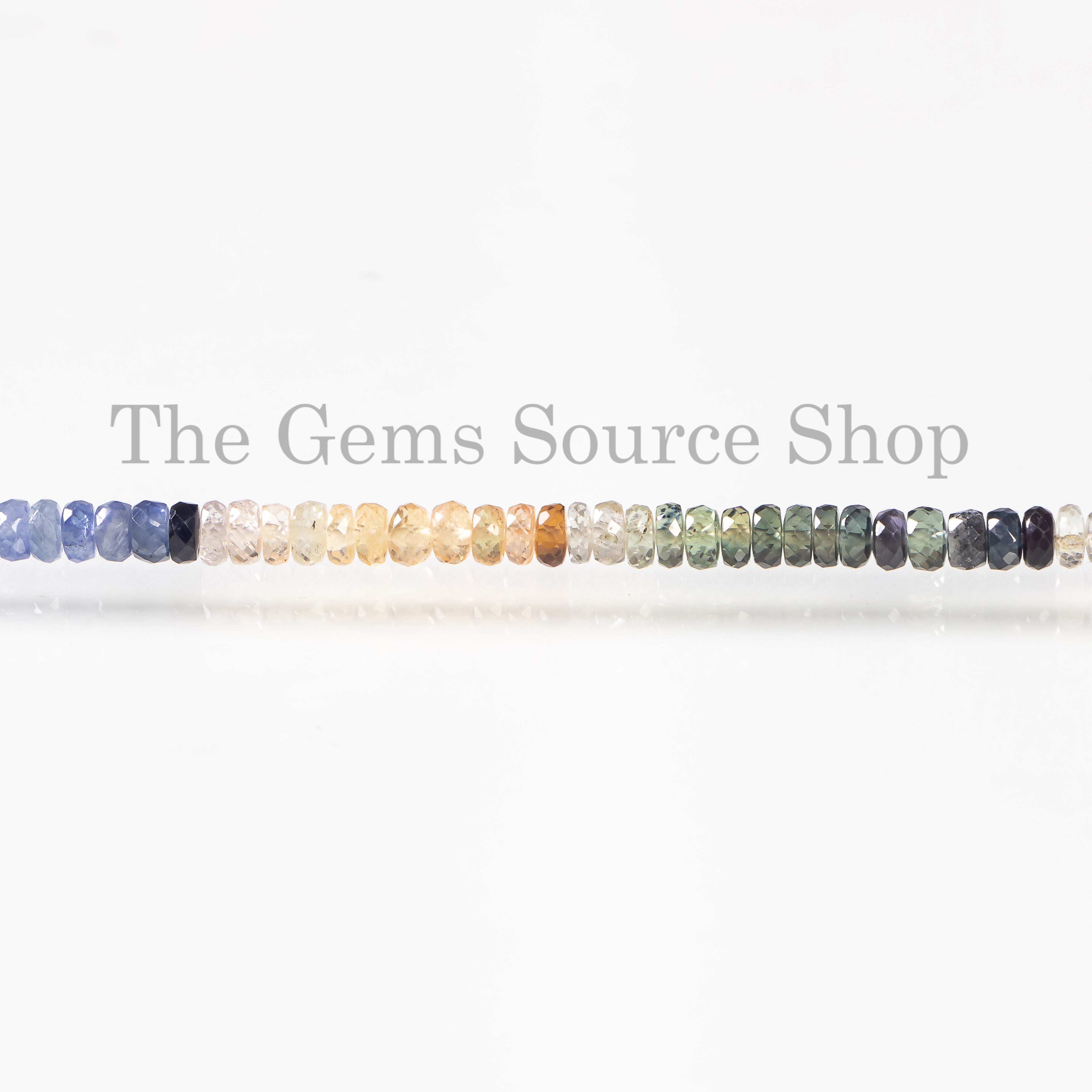 4mm Natural Multi Sapphire Faceted Tyre Shape Gemstone Beads TGS-4670