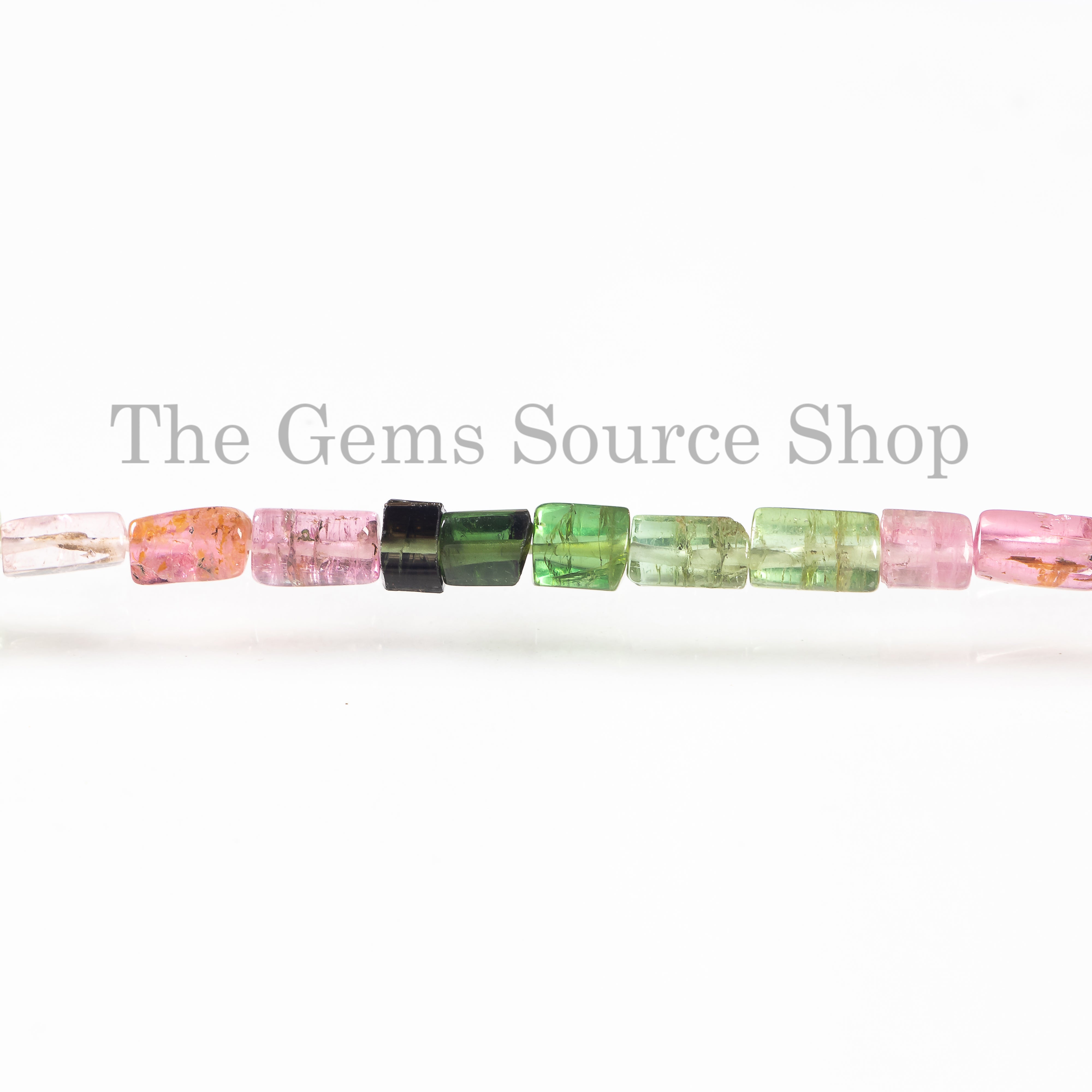 Natural Multi Tourmaline Smooth Tube Shape Beads For Jewelry Making TGS-4672