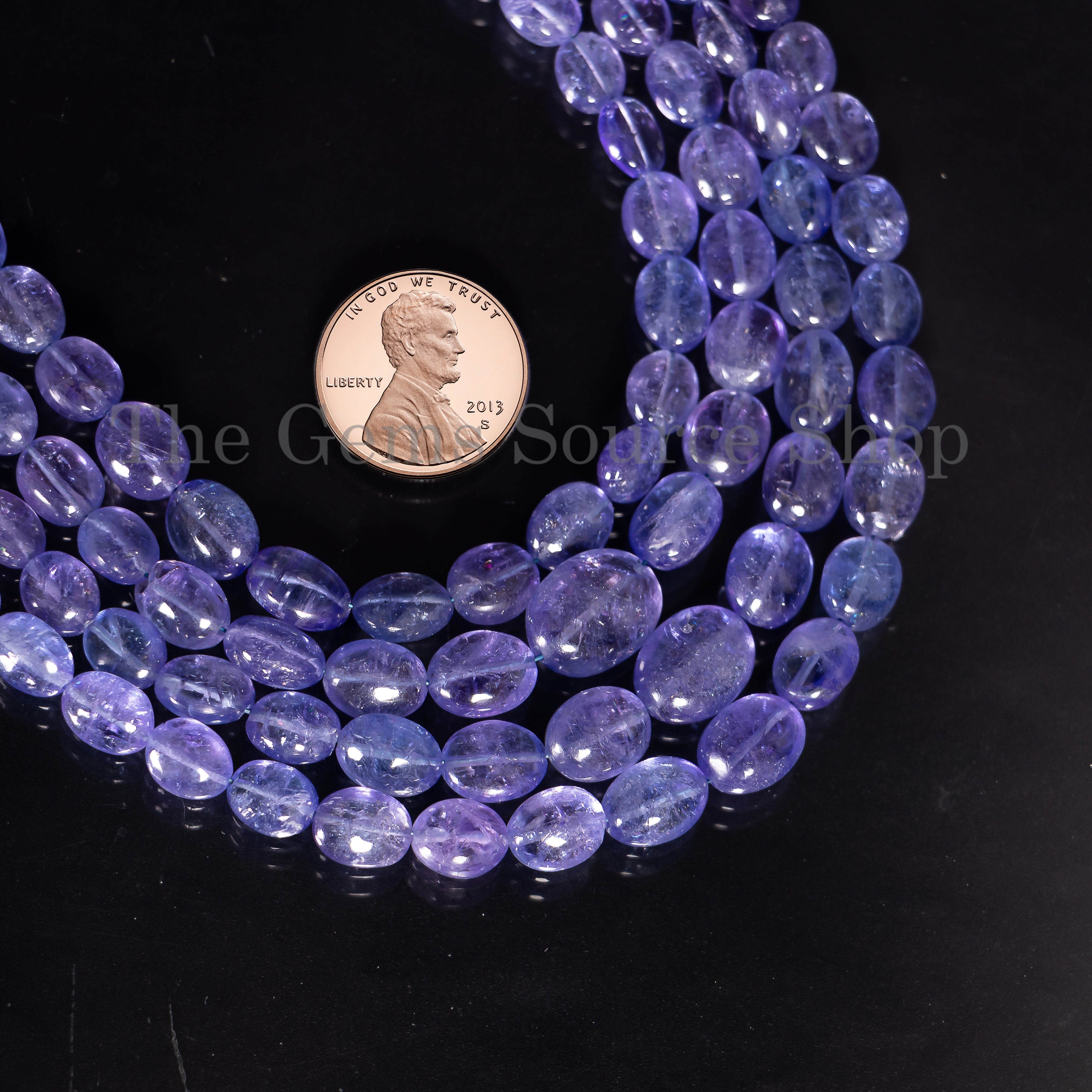 Top Quality Tanzanite Smooth Oval Shape Beads For Jewelry Making TGS-4675