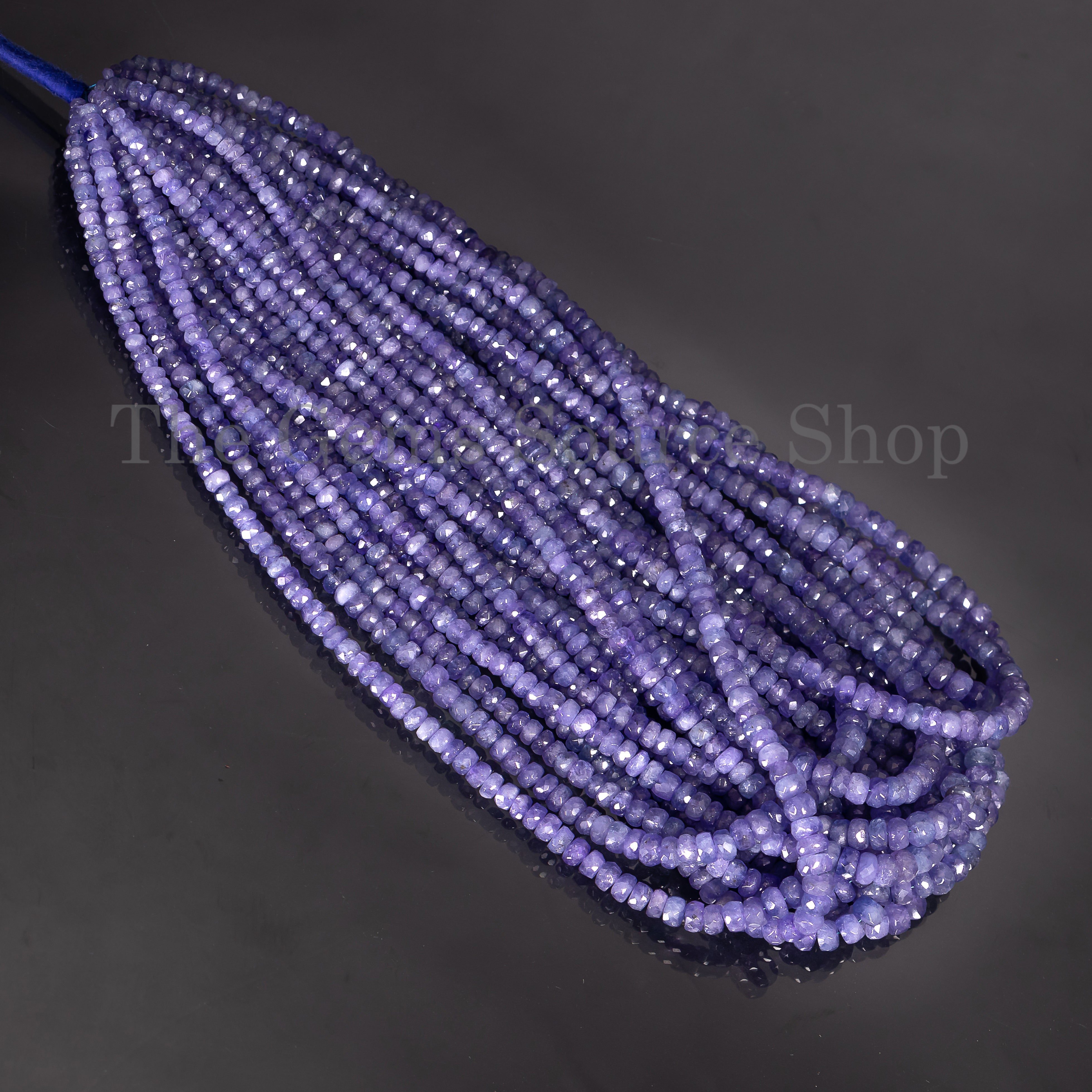 Top Quality Tanzanite Faceted Rondelle Beads For Jewelry Making TGS-4674