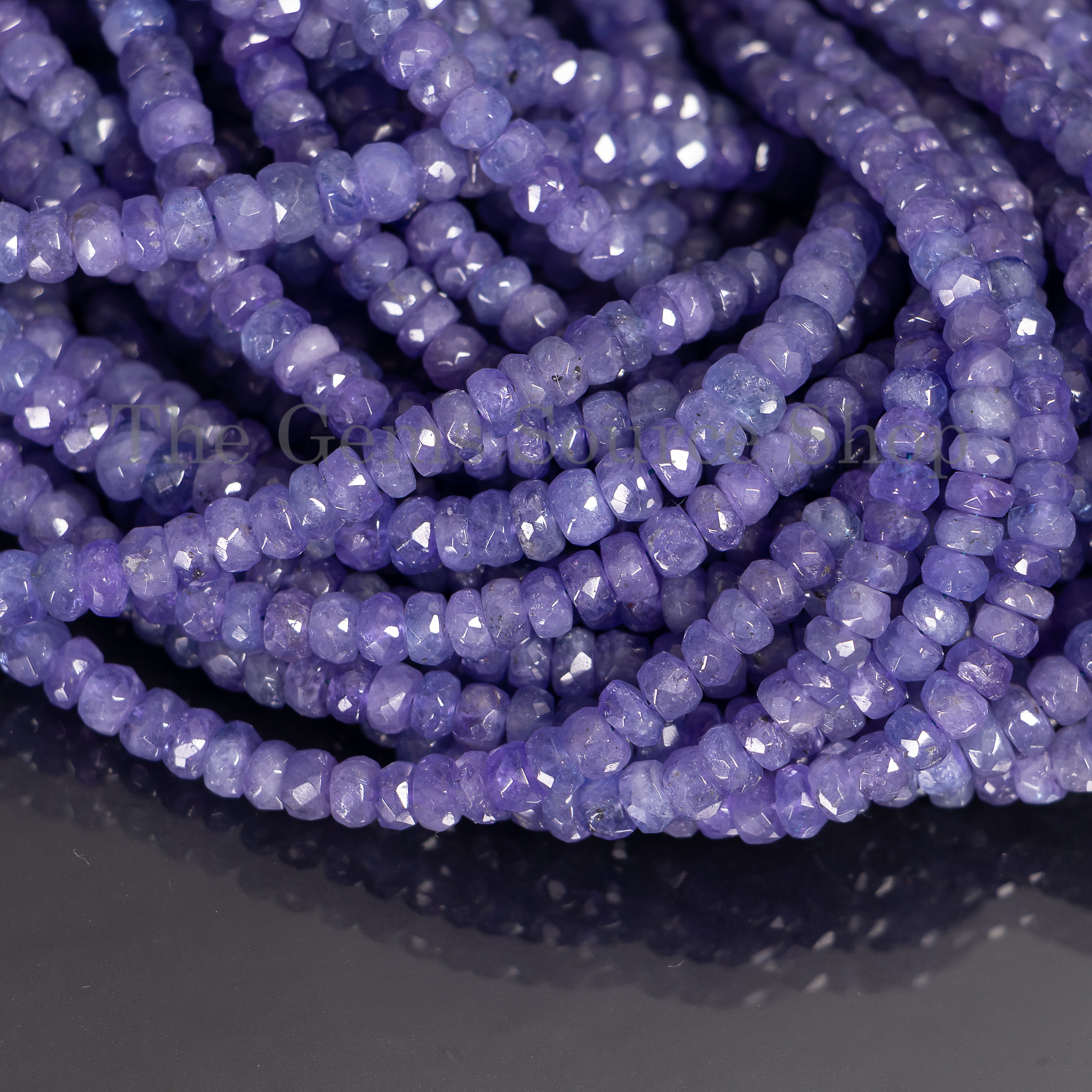 Top Quality Tanzanite Faceted Rondelle Beads For Jewelry Making TGS-4674