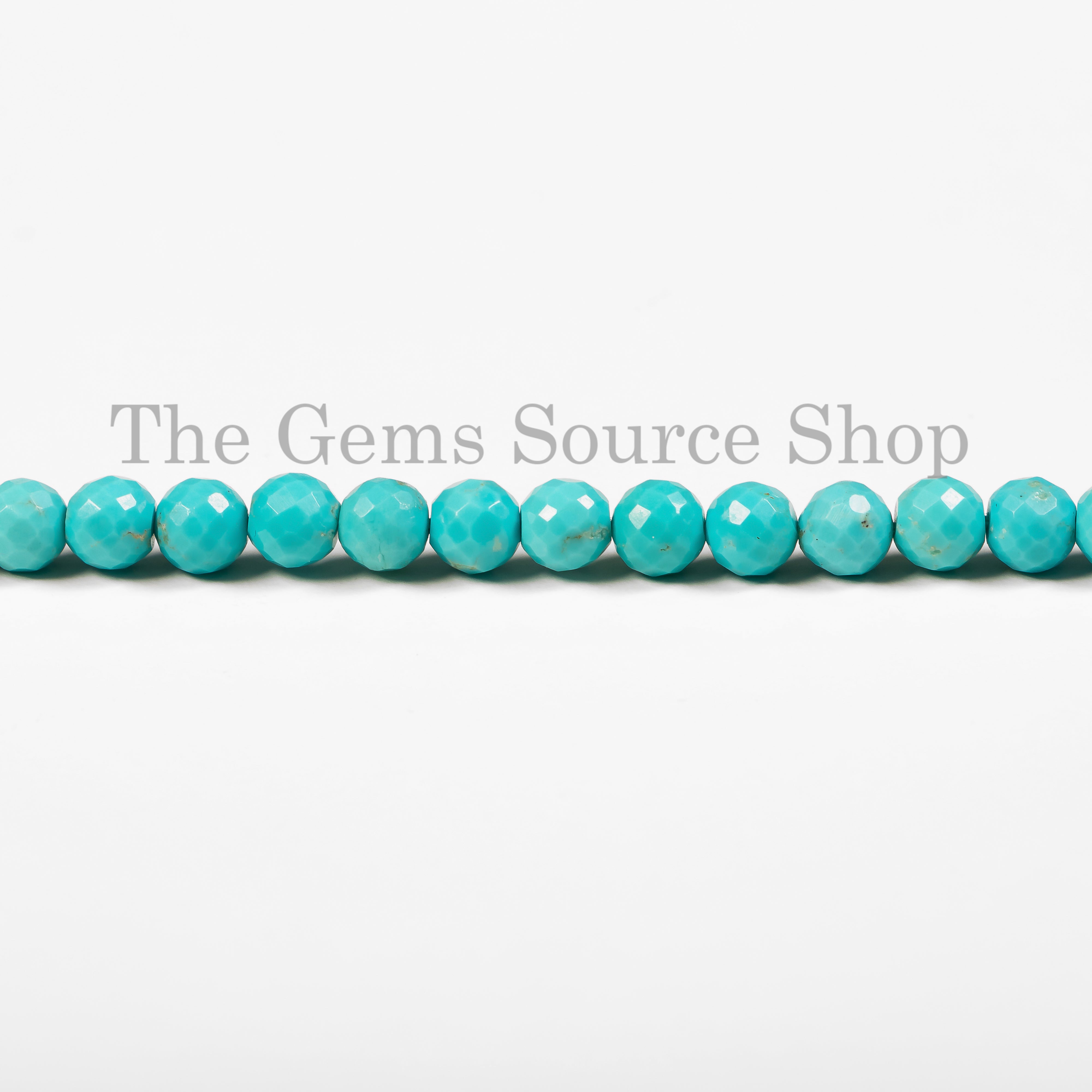 3.5-4.5 mm Natural Turquoise Faceted Round gemstone beads TGS-4638