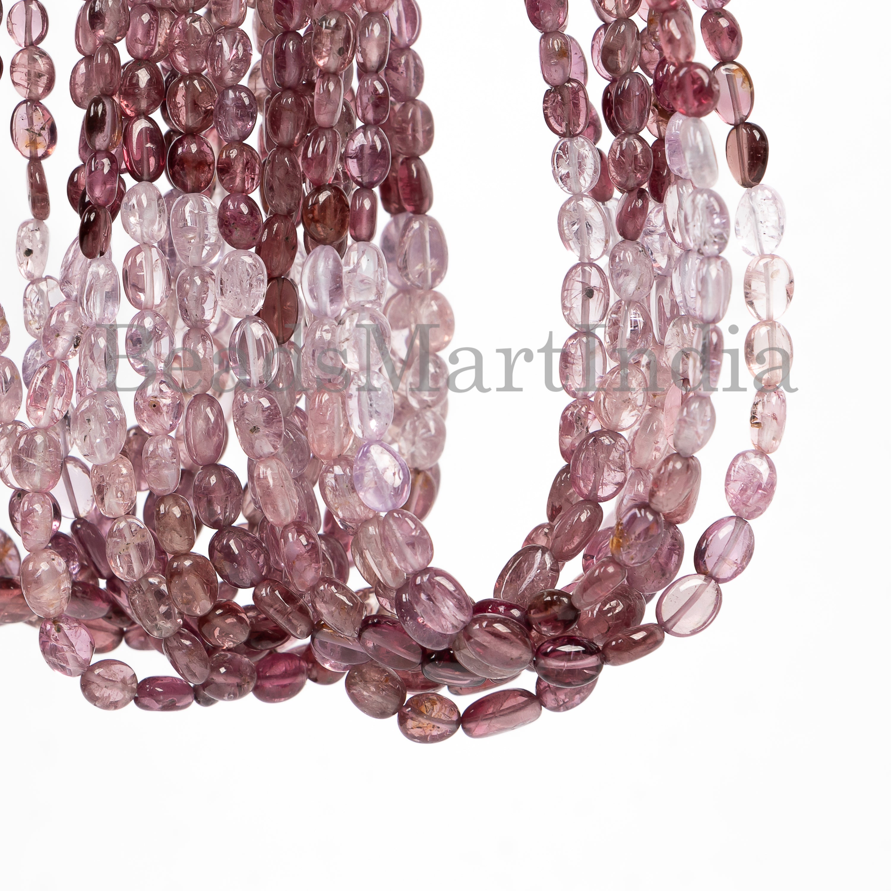 Natural Purple Spinel Smooth Oval Shape Gemstone beads TGS-4982