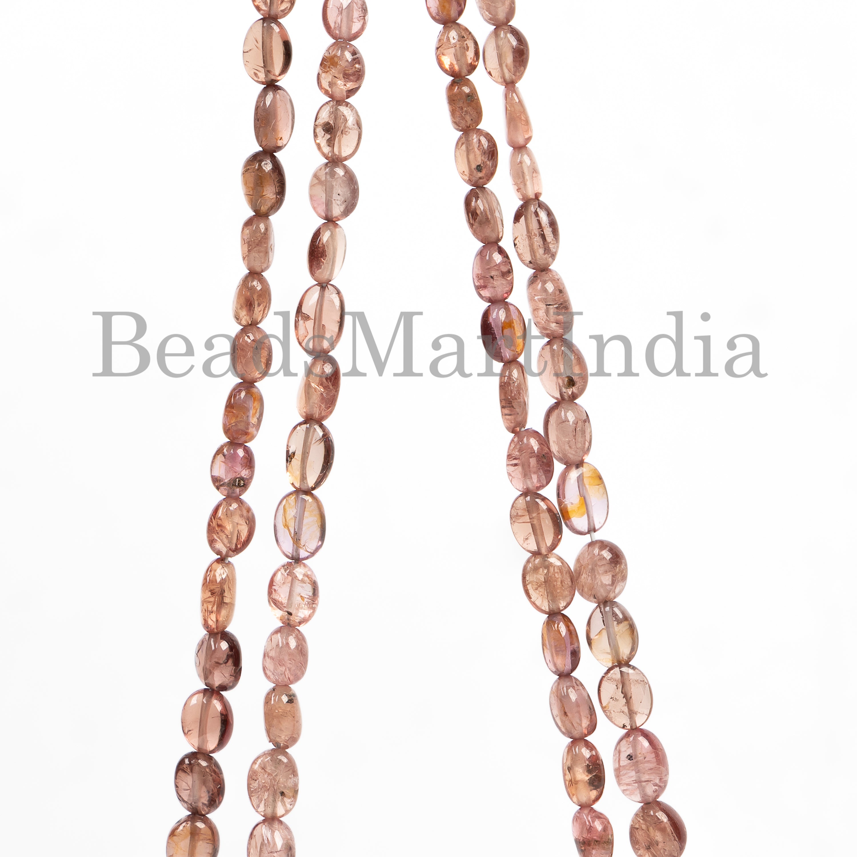 Champagne Spinel Smooth Oval Shape Gemstone Beads TGS-4990