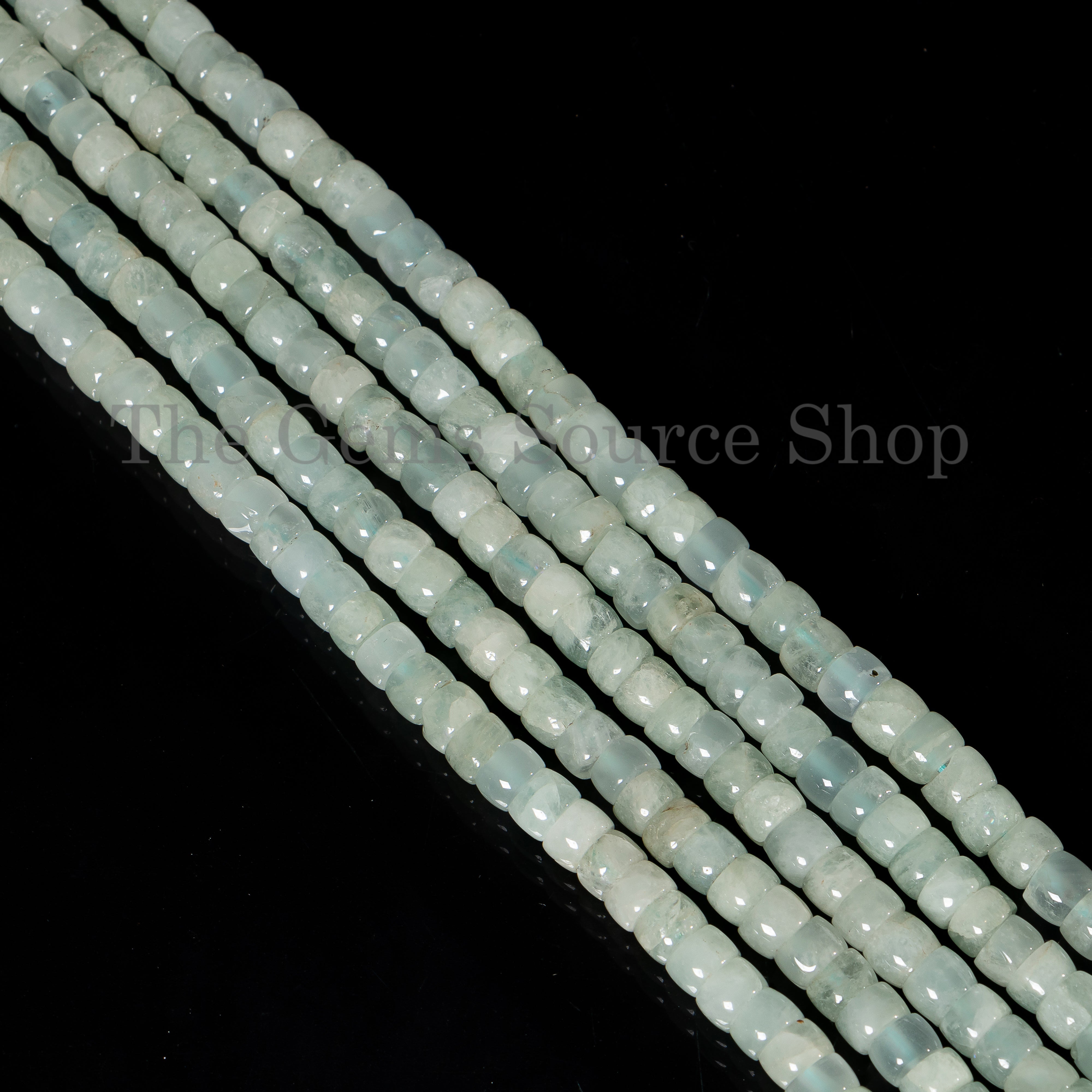 Natural Aquamarine Heishi Beads, Aquamarine Tyre Shape Beads, Green Aquamarine Gemstone Tyre Beads for Jewelry Making. TGS-5145