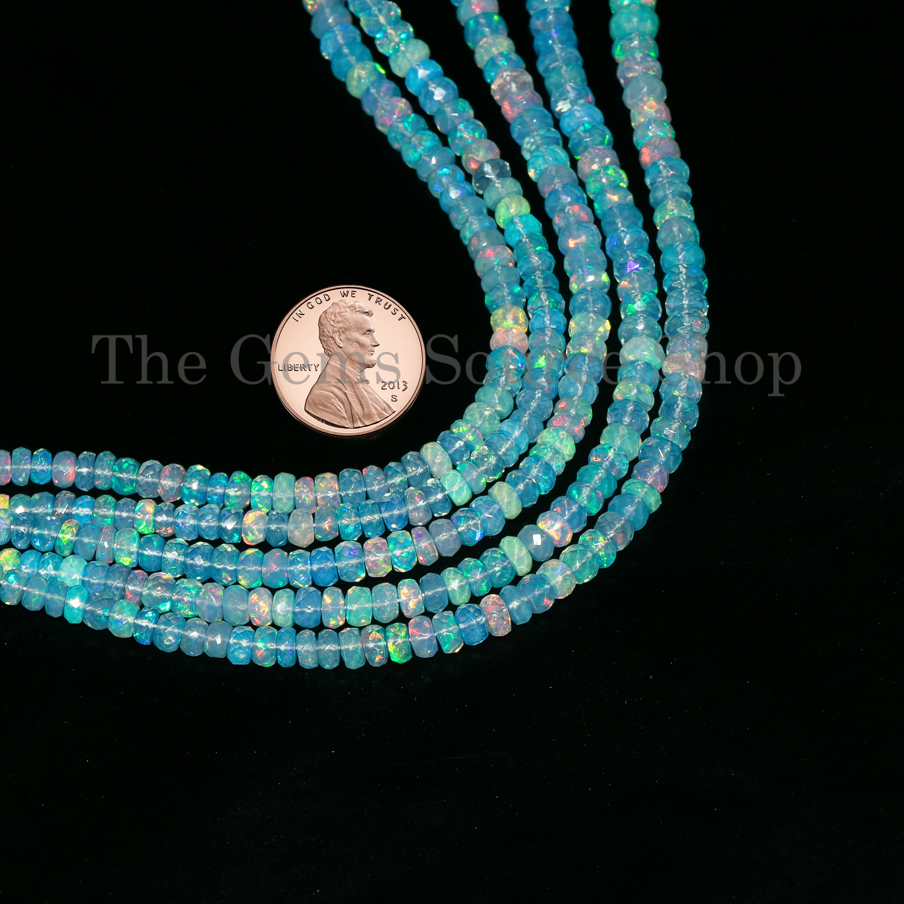 Lavender Opal Rondelle Beads, 4-7 mm Natural Lavender Opal Beads, Opal Faceted Beads, Beads For Jewelry Making, Opal Rondelle