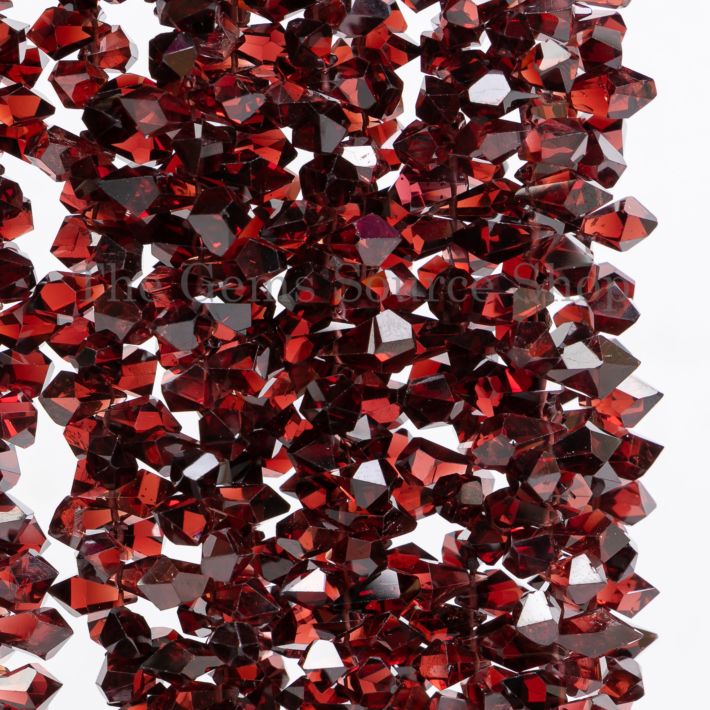 Natural Mozambique garnet faceted tumble beads TGS-4928