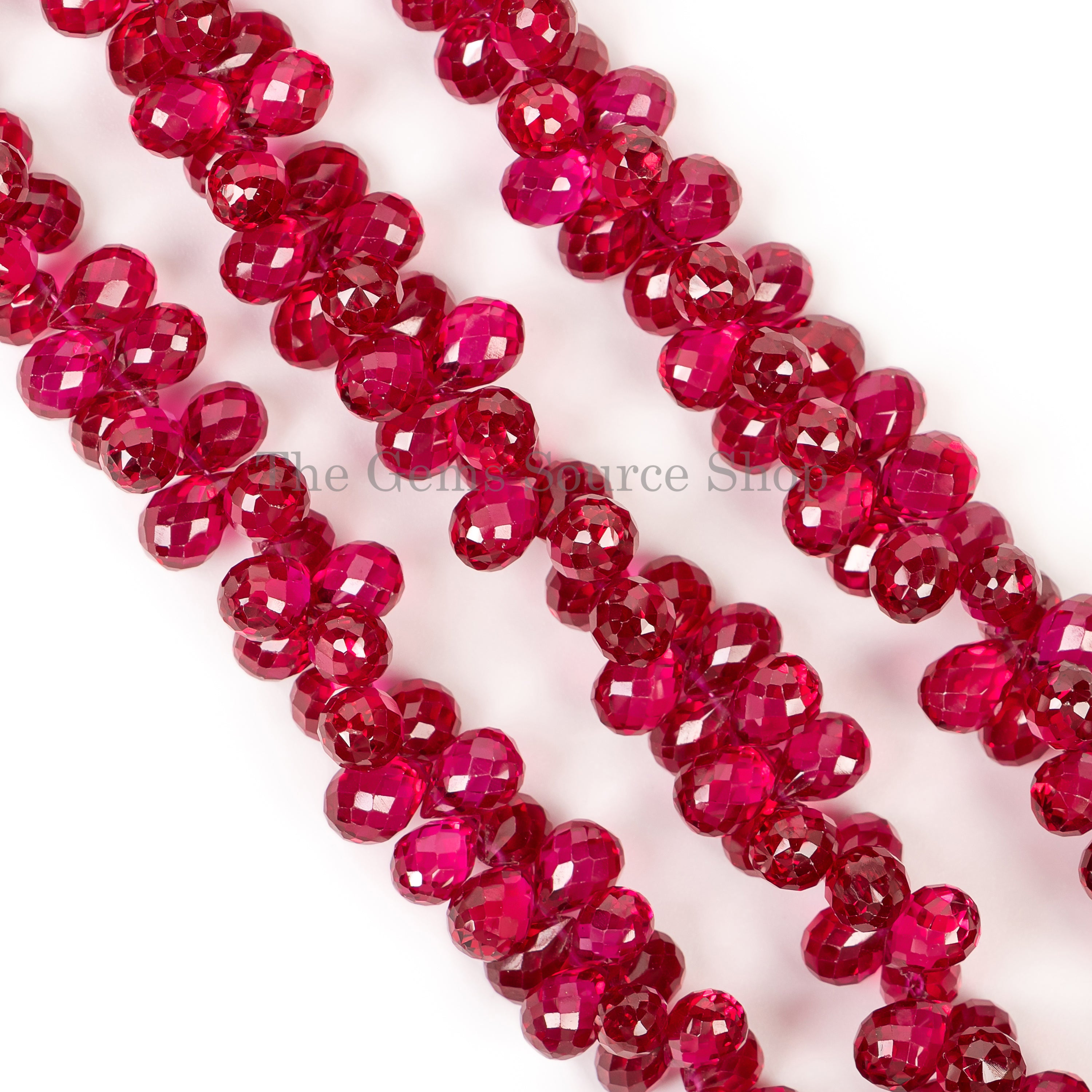 Faceted Drop Shape Beads