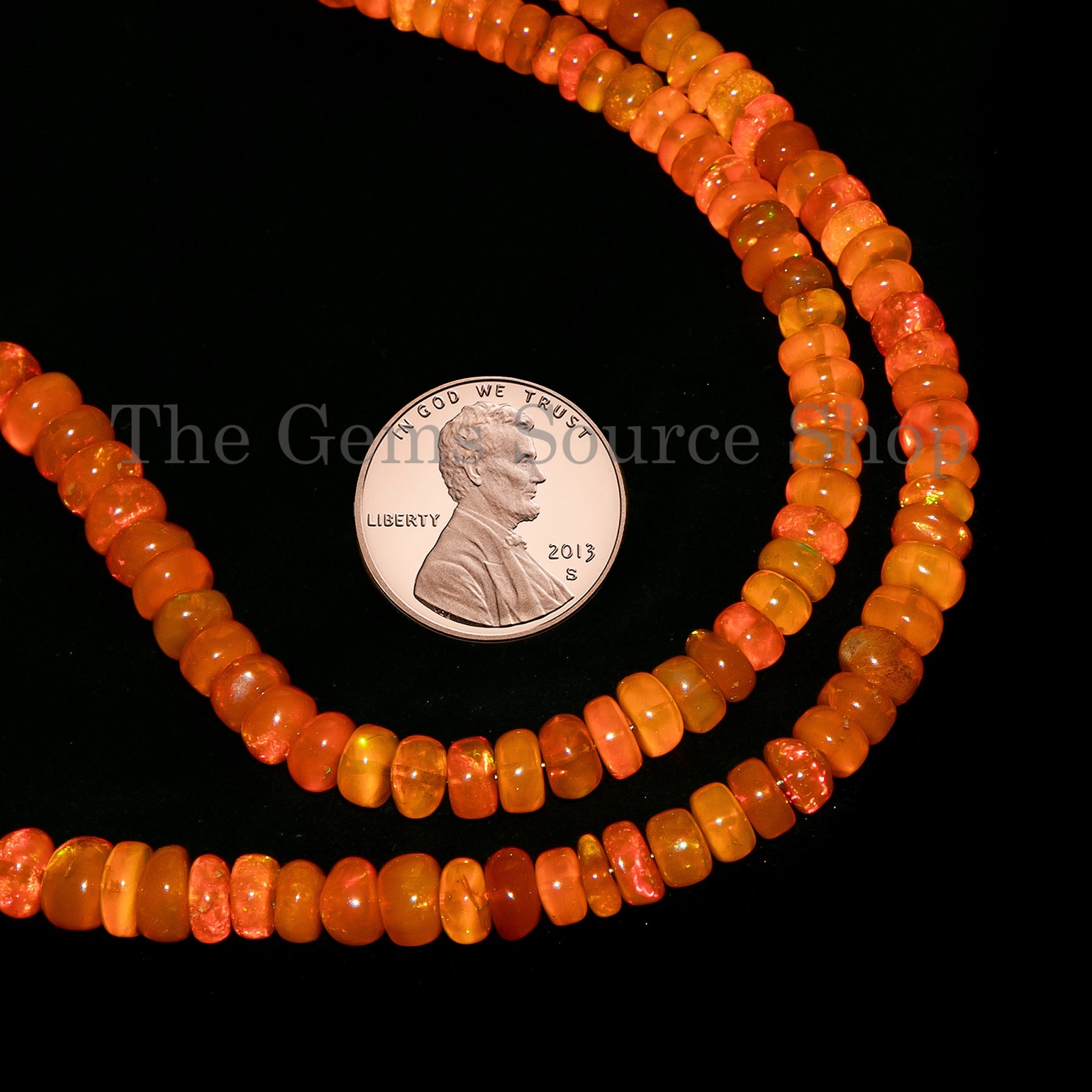  Dyed Ethiopian Opal Rondelle Beads