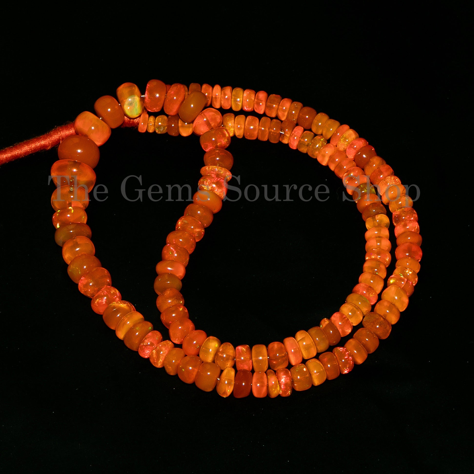 Orange Dyed Ethiopian Opal