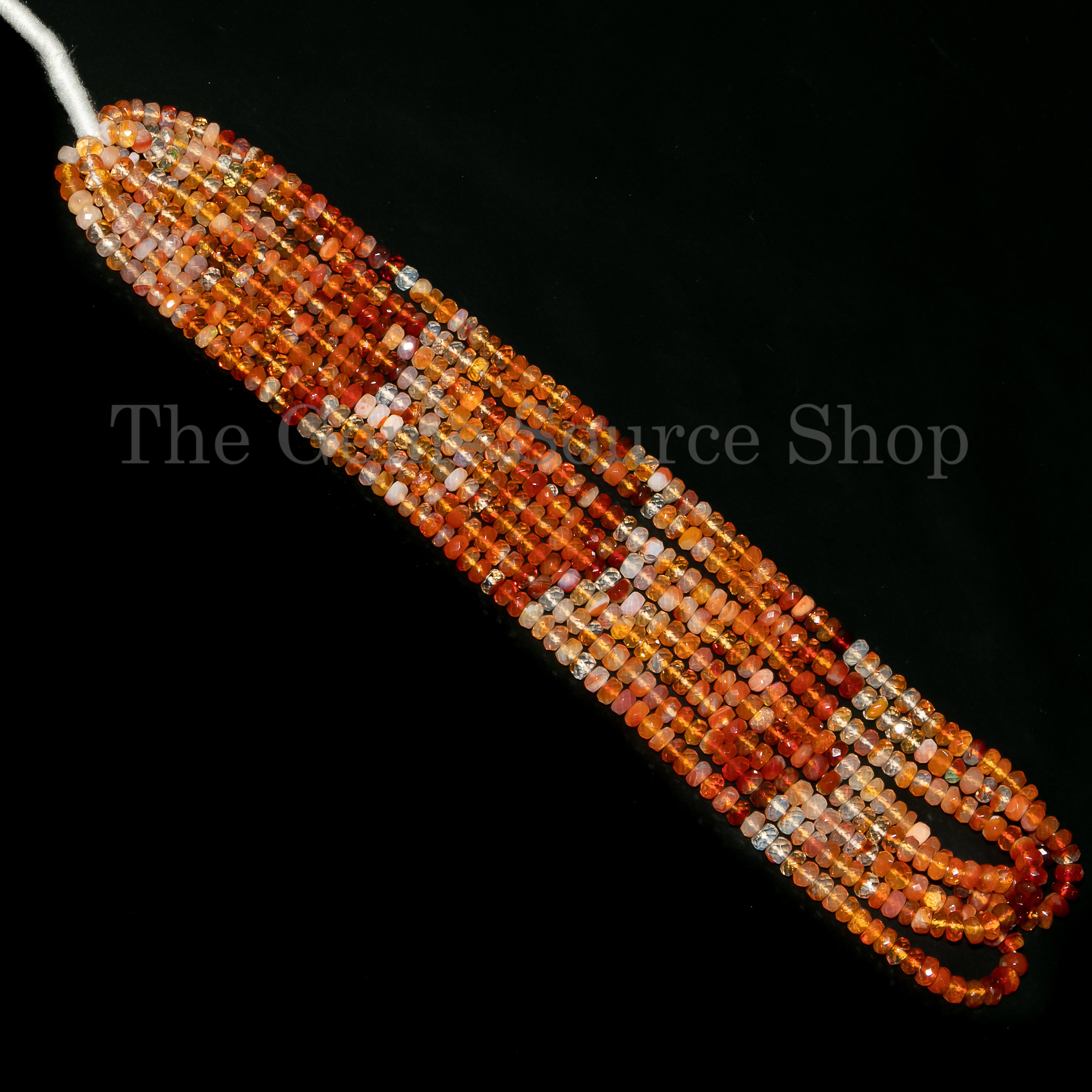 New Arrival 4-4.5 mm Mexican Opal Briolette Faceted Rondelle Beads TGS-5021