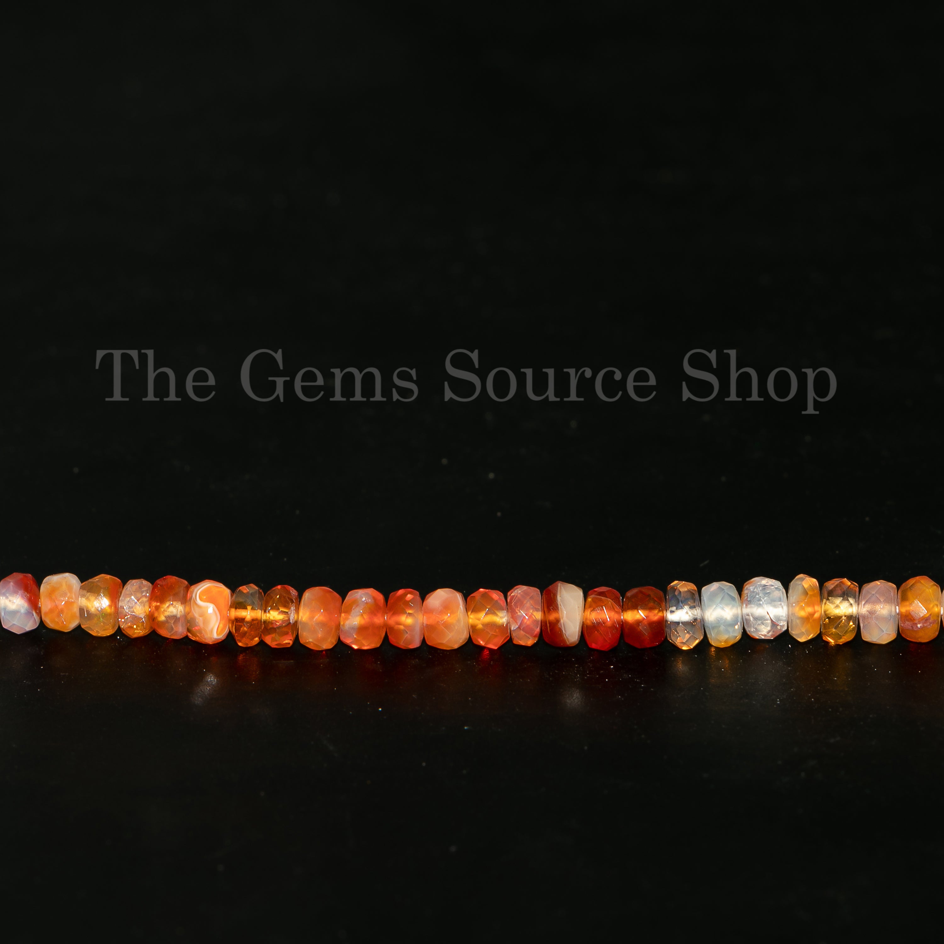New Arrival 4-4.5 mm Mexican Opal Briolette Faceted Rondelle Beads TGS-5021