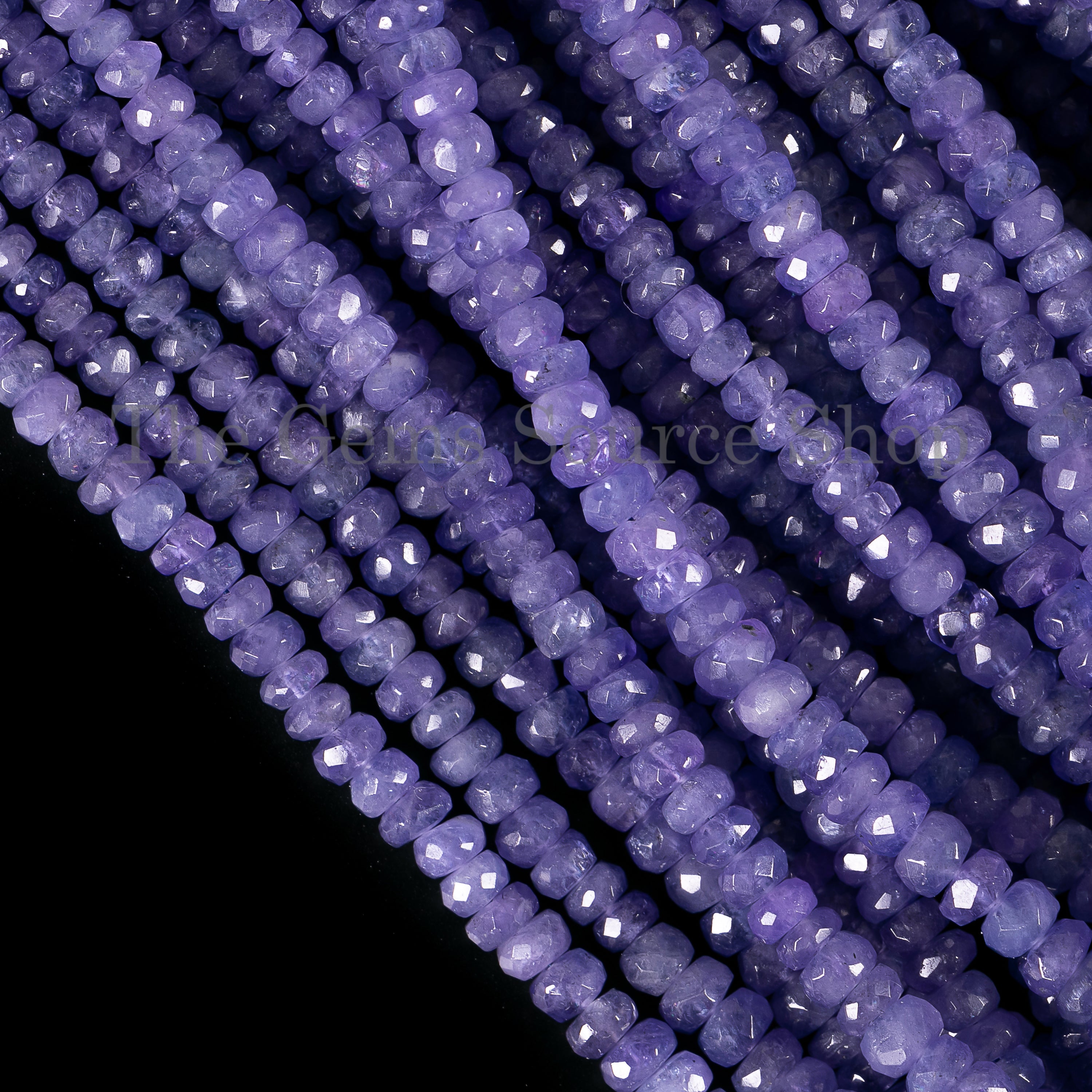 Tanzanite Faceted Rondelle Shape Beads TGS-2201