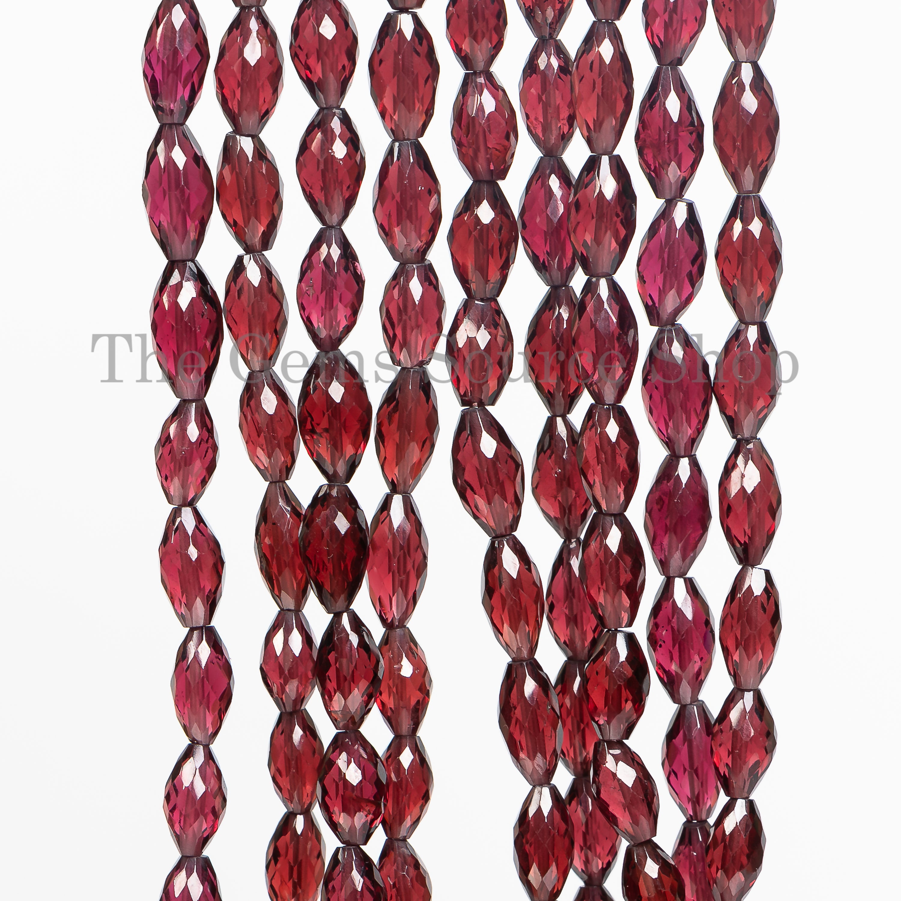 4.5x8.5-6x11mm, Garnet Briolette Beads, Straight Drill Loi Beads TGS-4569