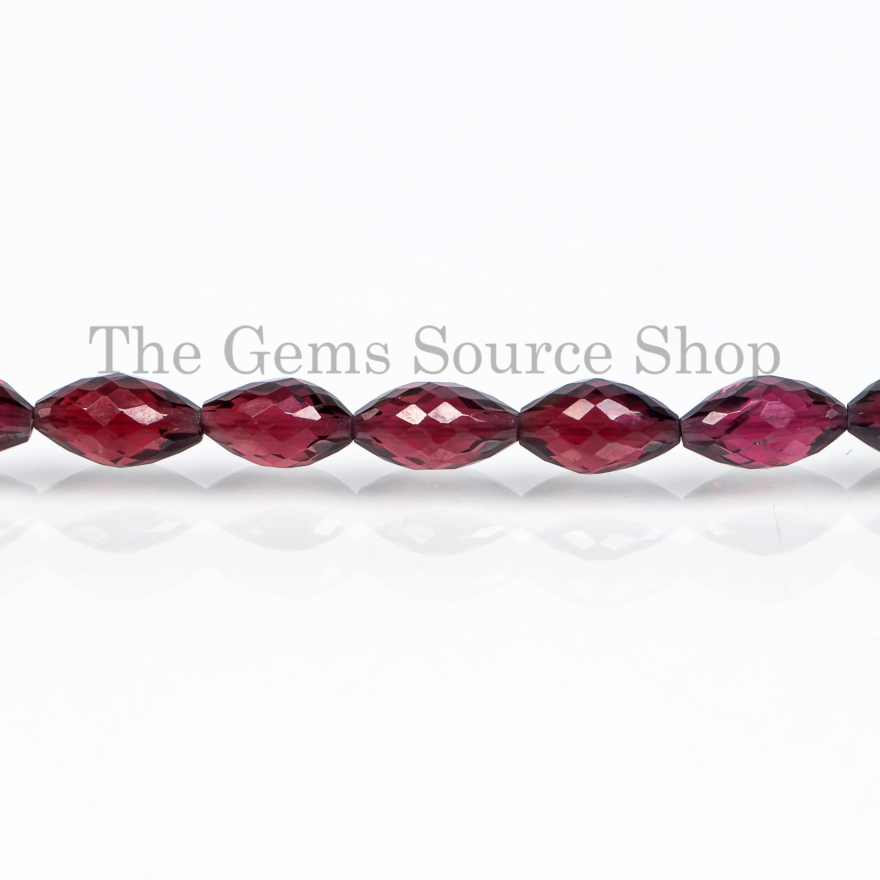 4.5x8.5-6x11mm, Garnet Briolette Beads, Straight Drill Loi Beads TGS-4569