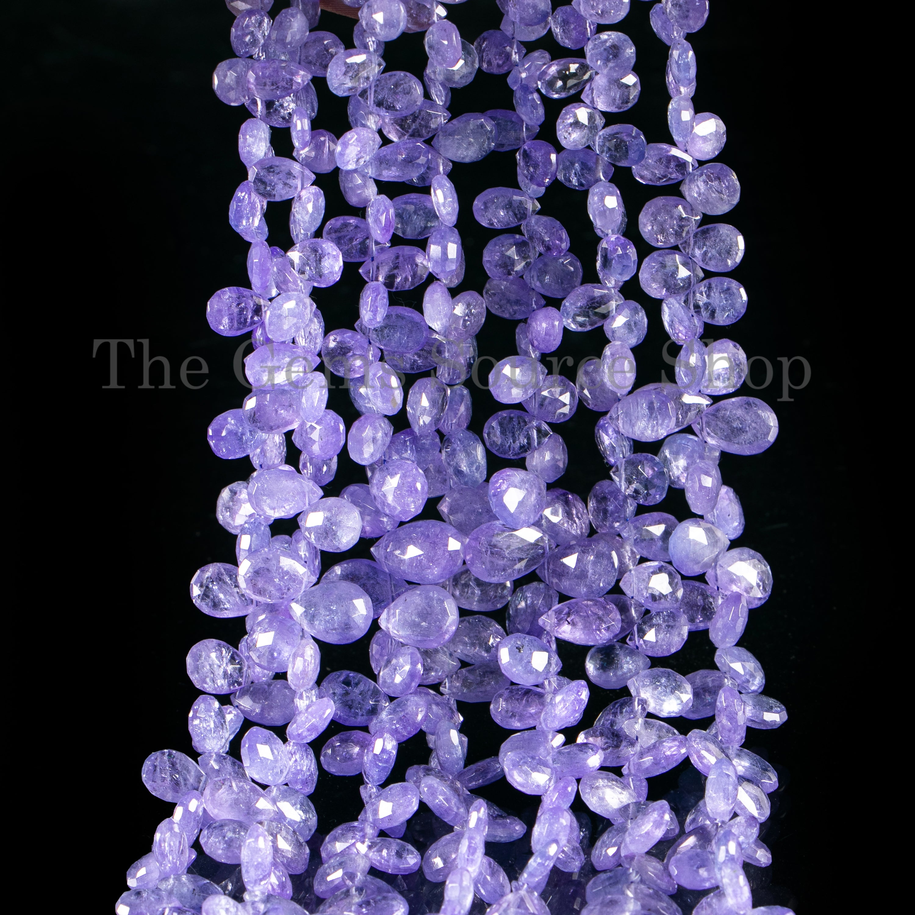 4x6-7x12 mm Tanzanite Faceted Pear Shape Gemstone Beads TGS-4700