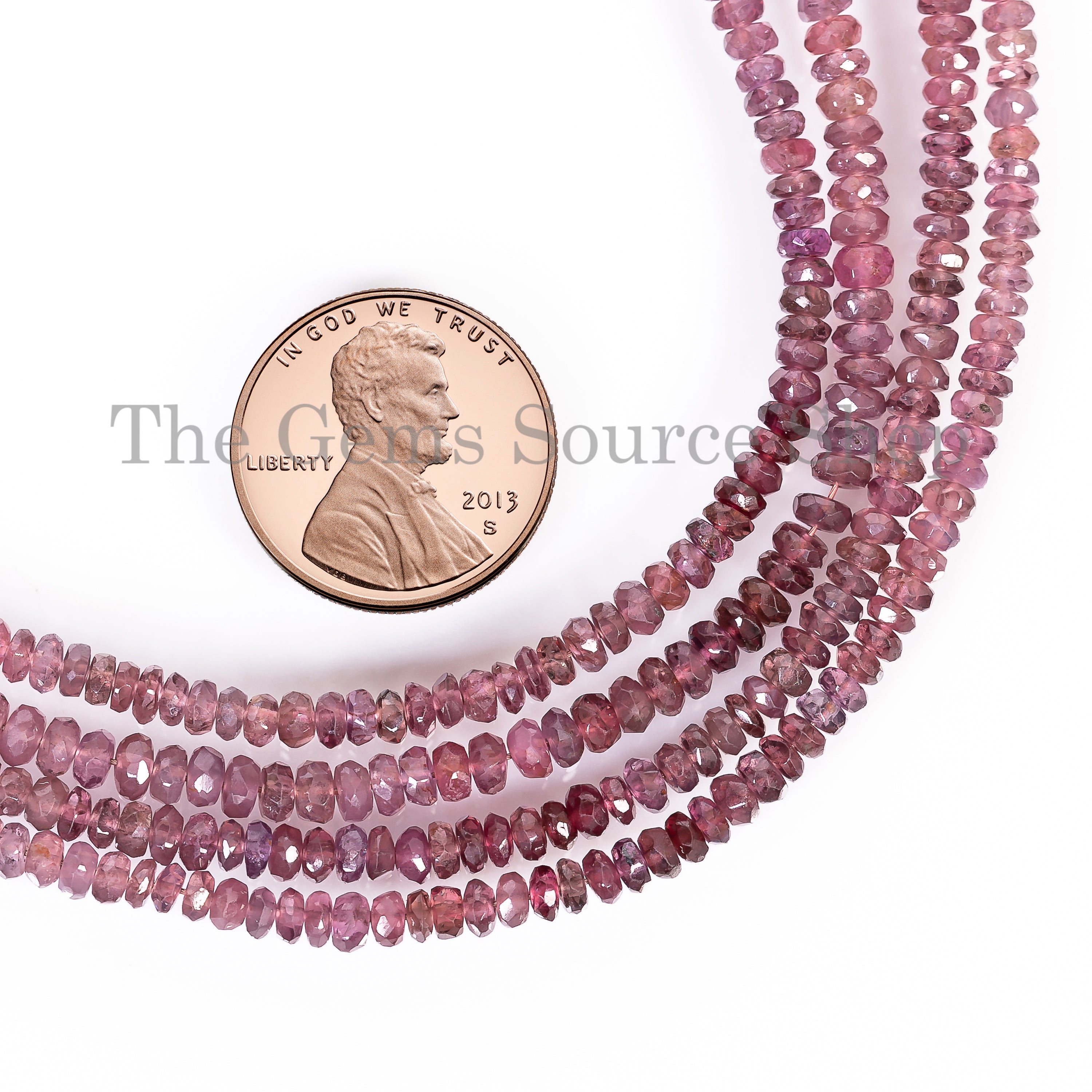 3.5mm Spinel Faceted Beads, Shaded Spinel Rondelle Beads TGS-4562