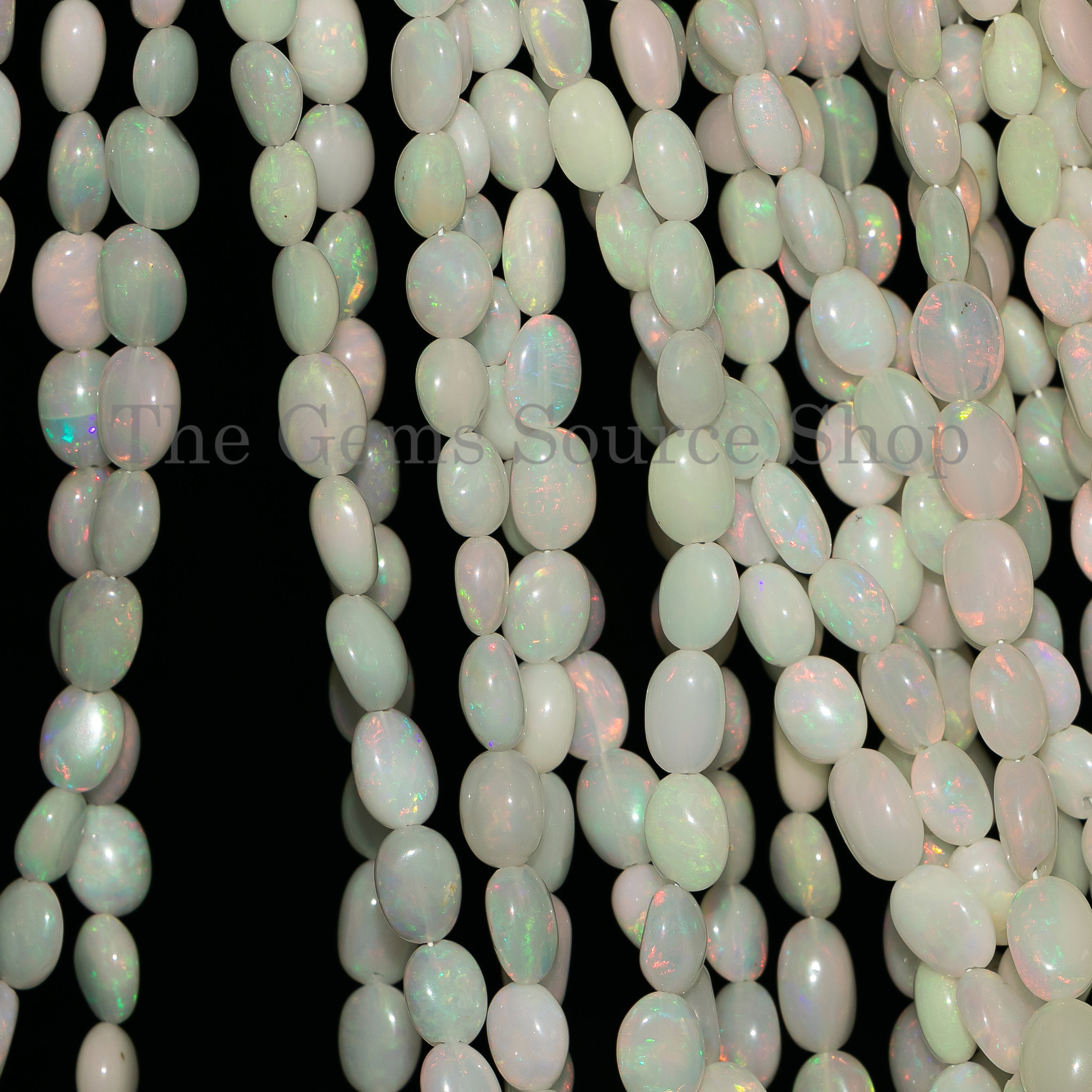 Welo Ethiopian opal smooth oval Shape Natural Gemstone Beads TGS-4703