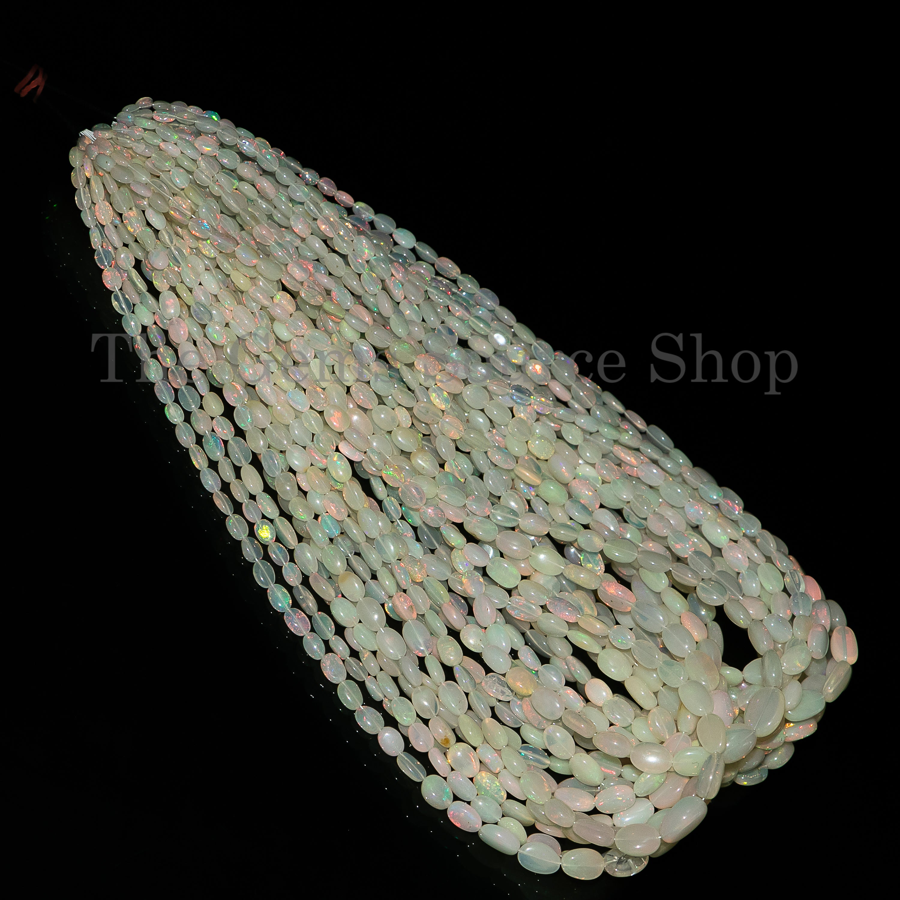 Natural Ethiopian opal smooth oval Shape Beads TGS-4702