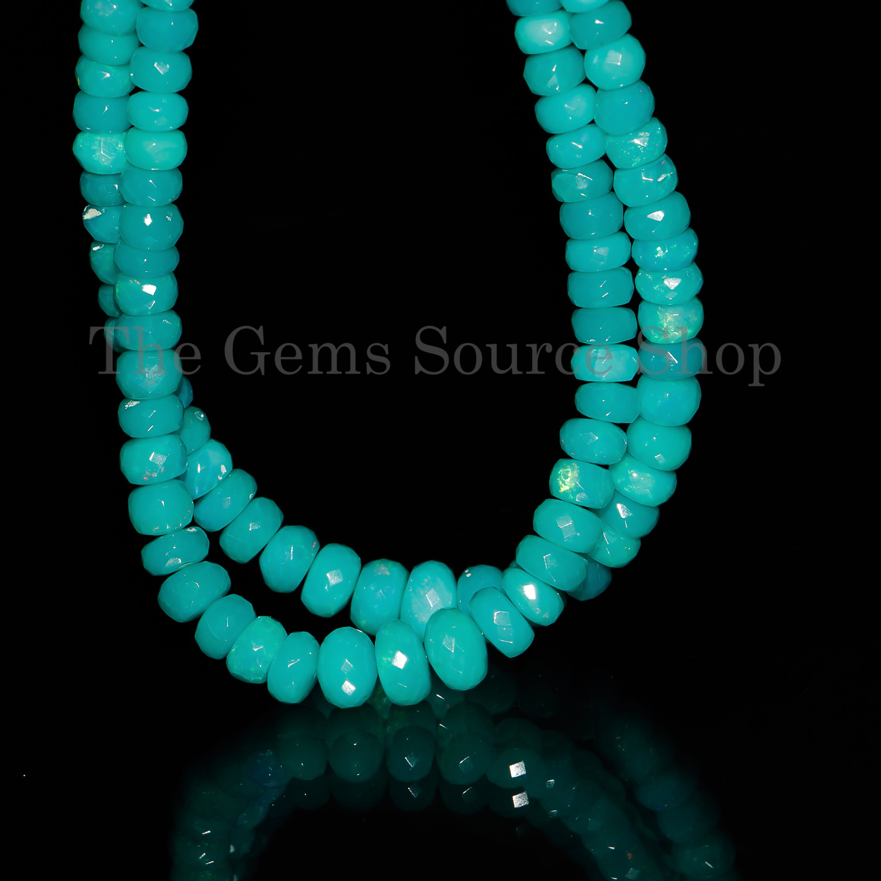 Paraiba opal faceted rondelle Shape Gemstone Jewelry Making Beads TGS-4711