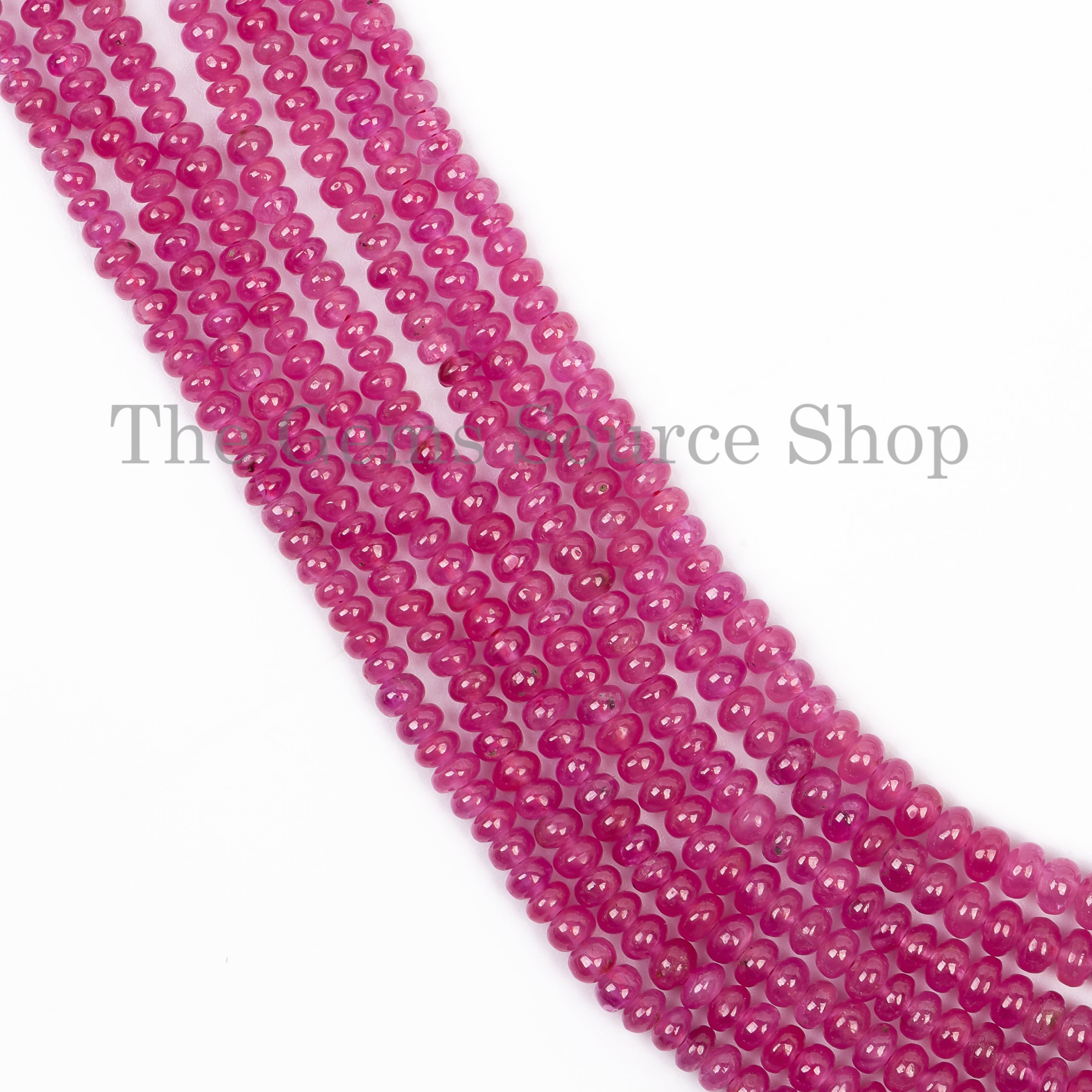 High Quality Burma Ruby Rondelle Shape Beaded Necklace 7 strands TGS-4999