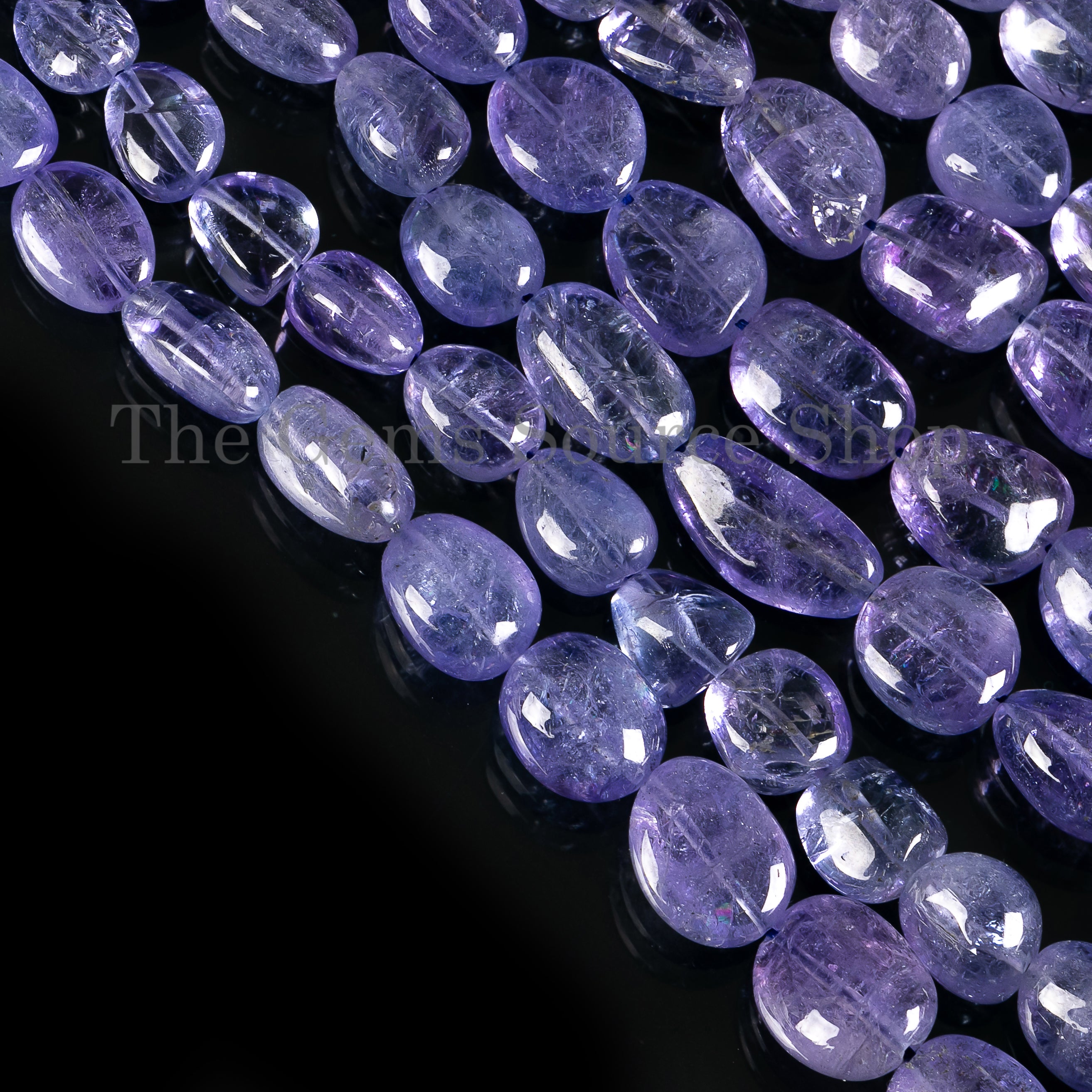 Natural AAA Quality Tanzanite Plain Nugget Shape Beads TGS-4995