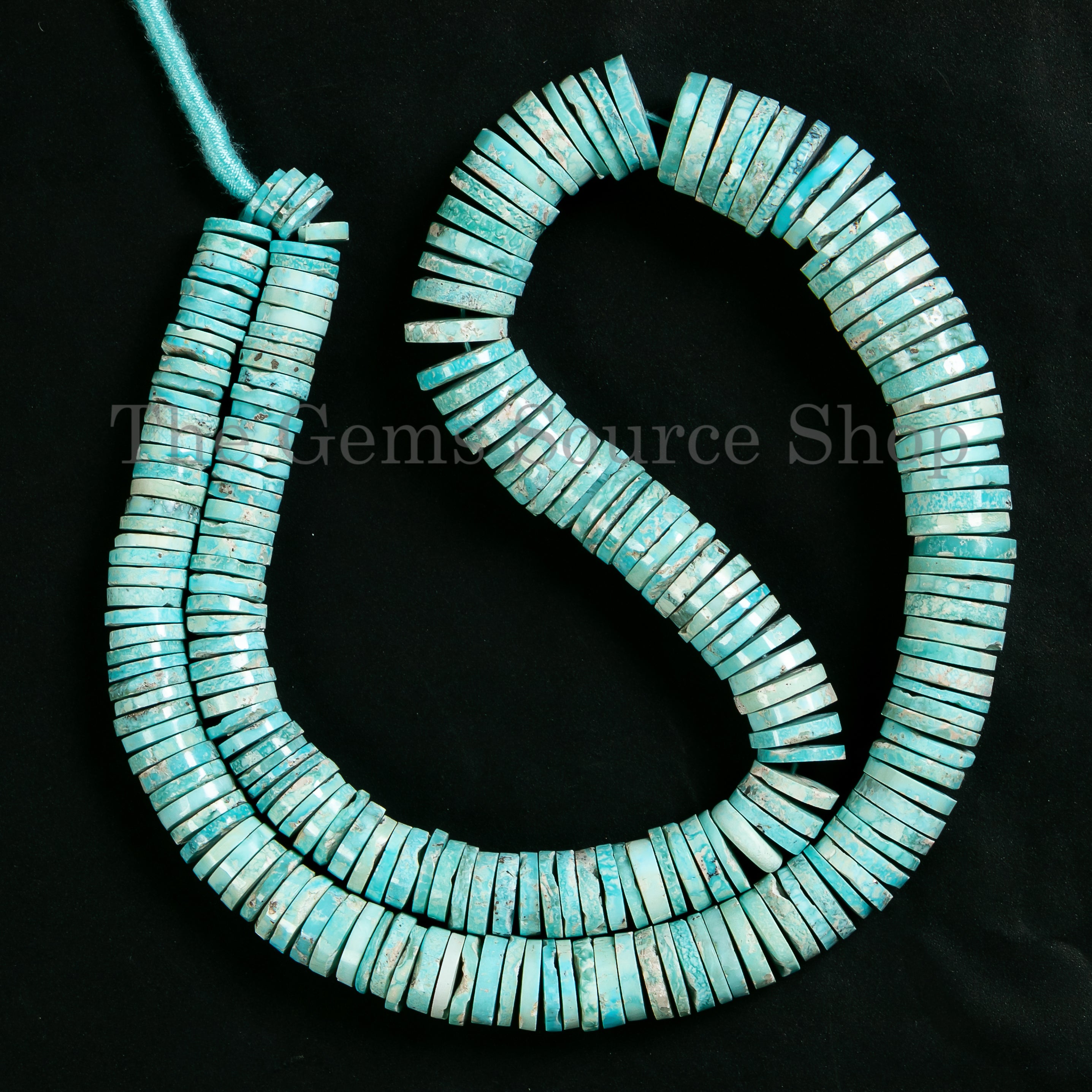 Sleeping Beauty Turquoise Tyre Shape Gemstone Beads TGS-4937