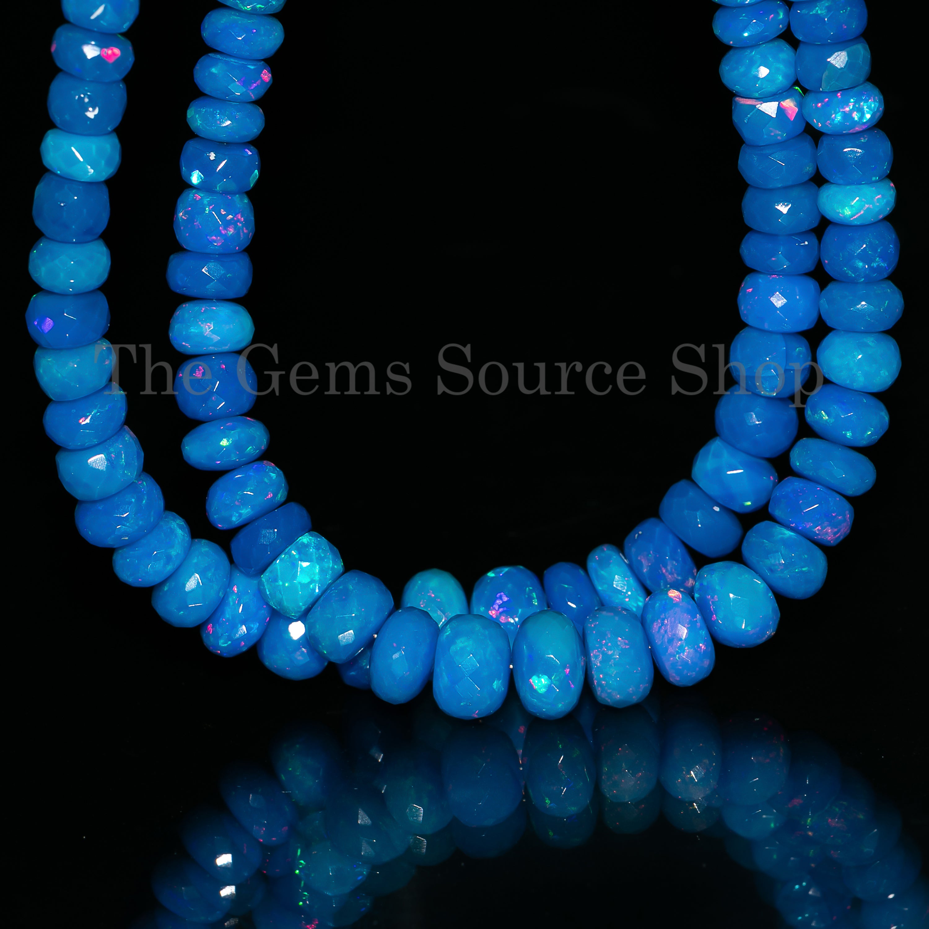 Dark lavender Opal faceted Rondelle Shape Beads TGS-4708