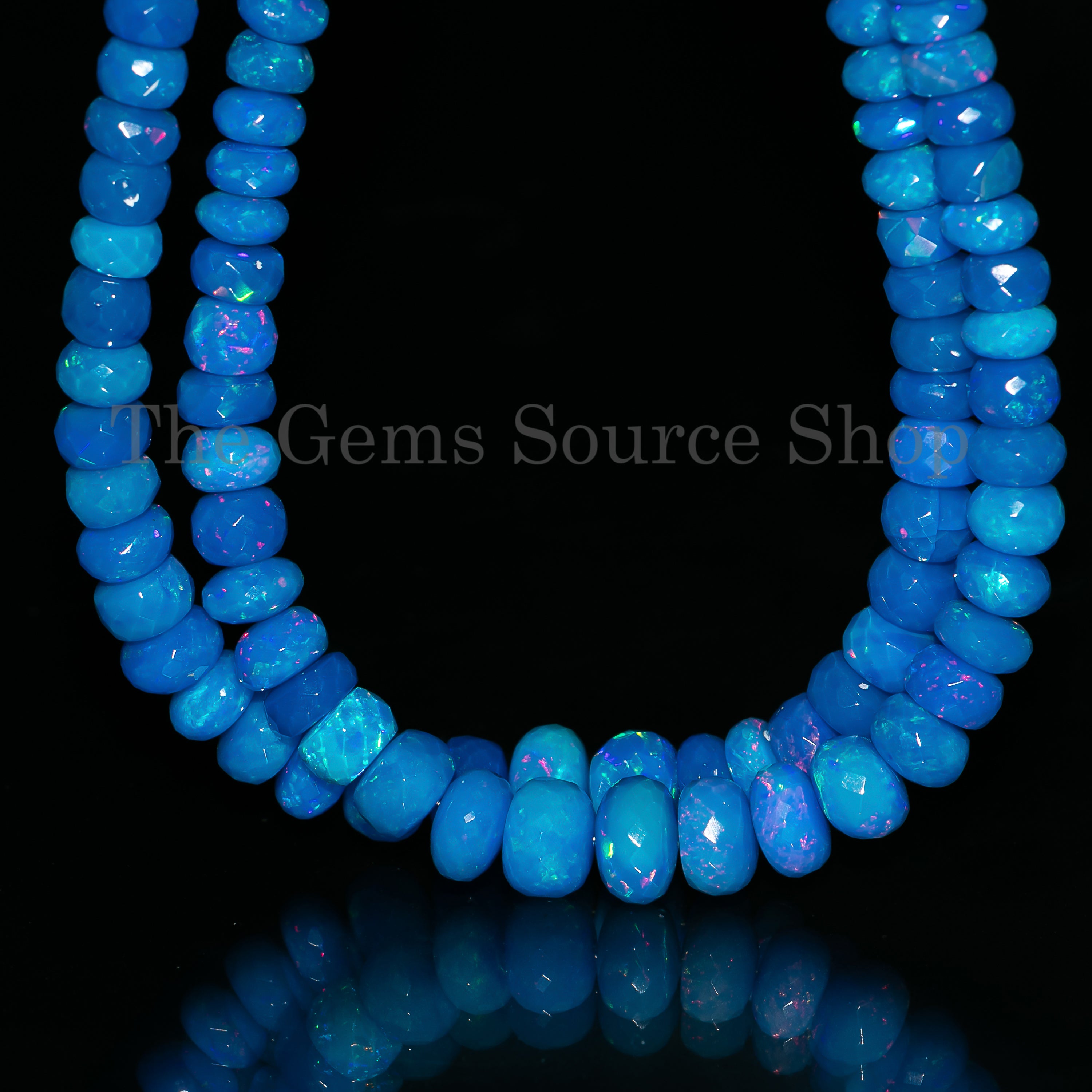 Dark lavender Opal faceted Rondelle Shape Beads TGS-4708