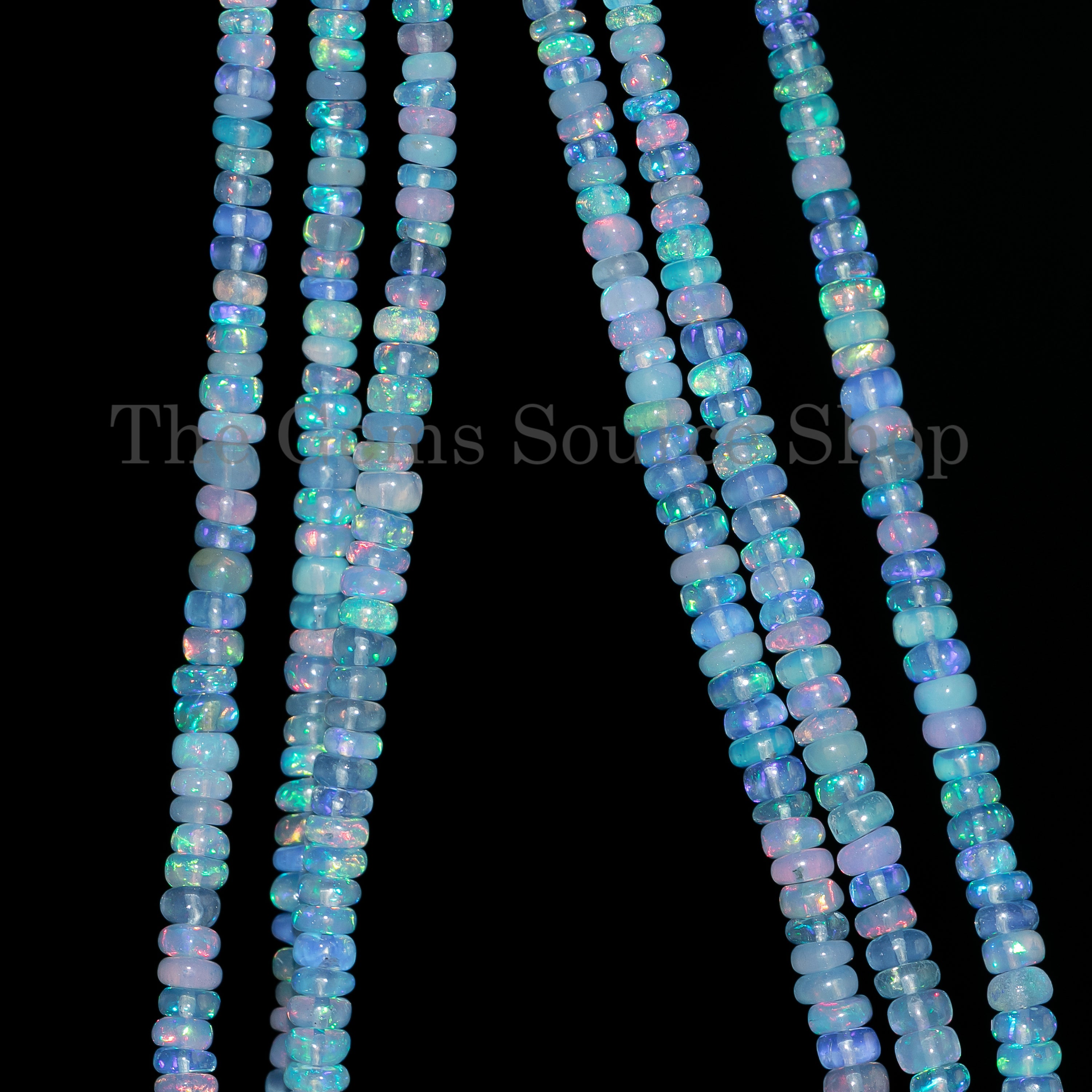 Lavender opal plain rondelle Shape Gemstone Beads TGS-4811