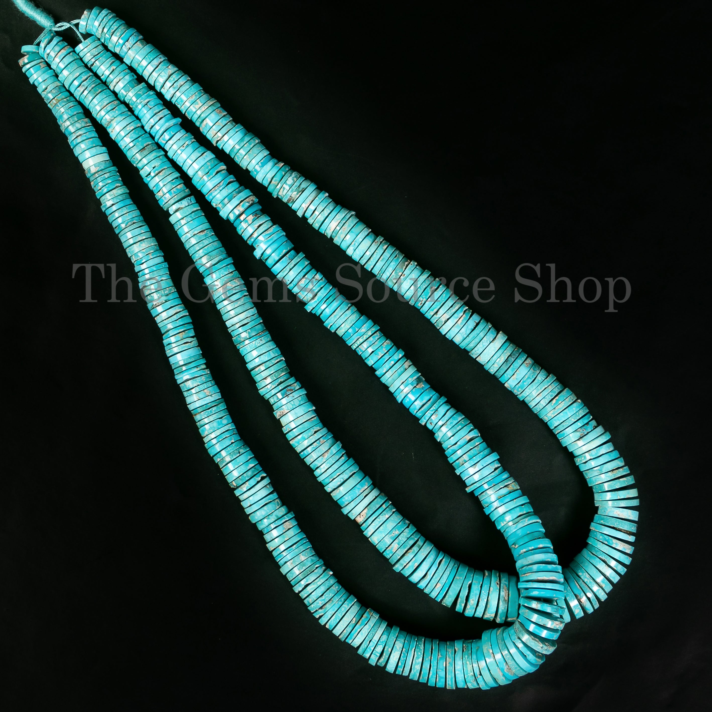 Sleeping Beauty Turquoise Tyre Shape Gemstone Beads TGS-4936
