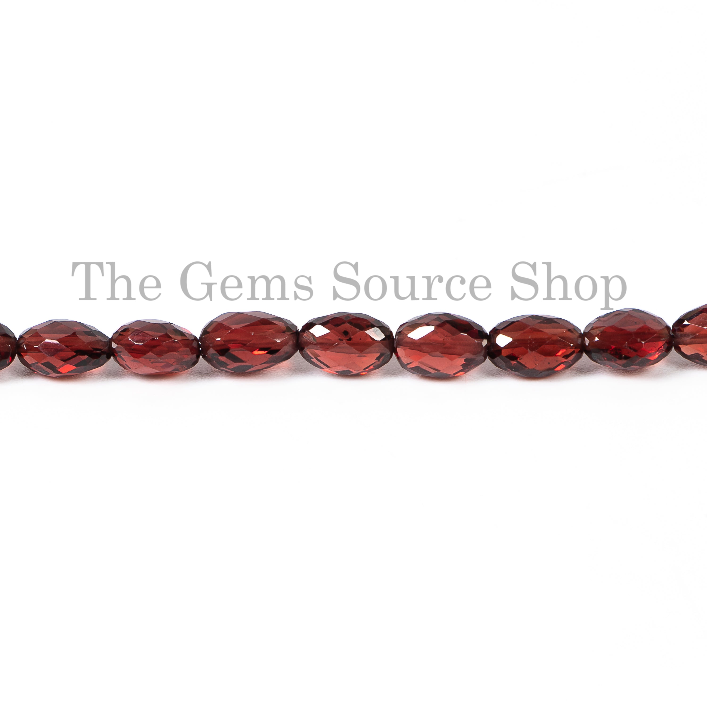 Mozambique garnet faceted oval shape beads TGS-4742