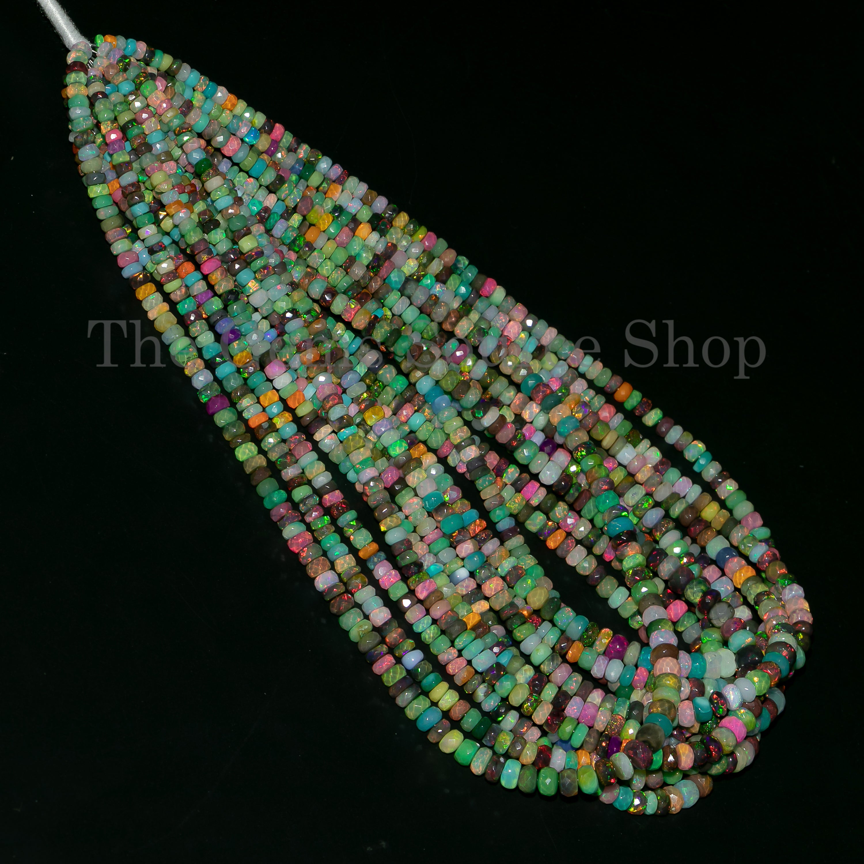Disco opal faceted rondelle Shape Jewelry beads TGS-4819