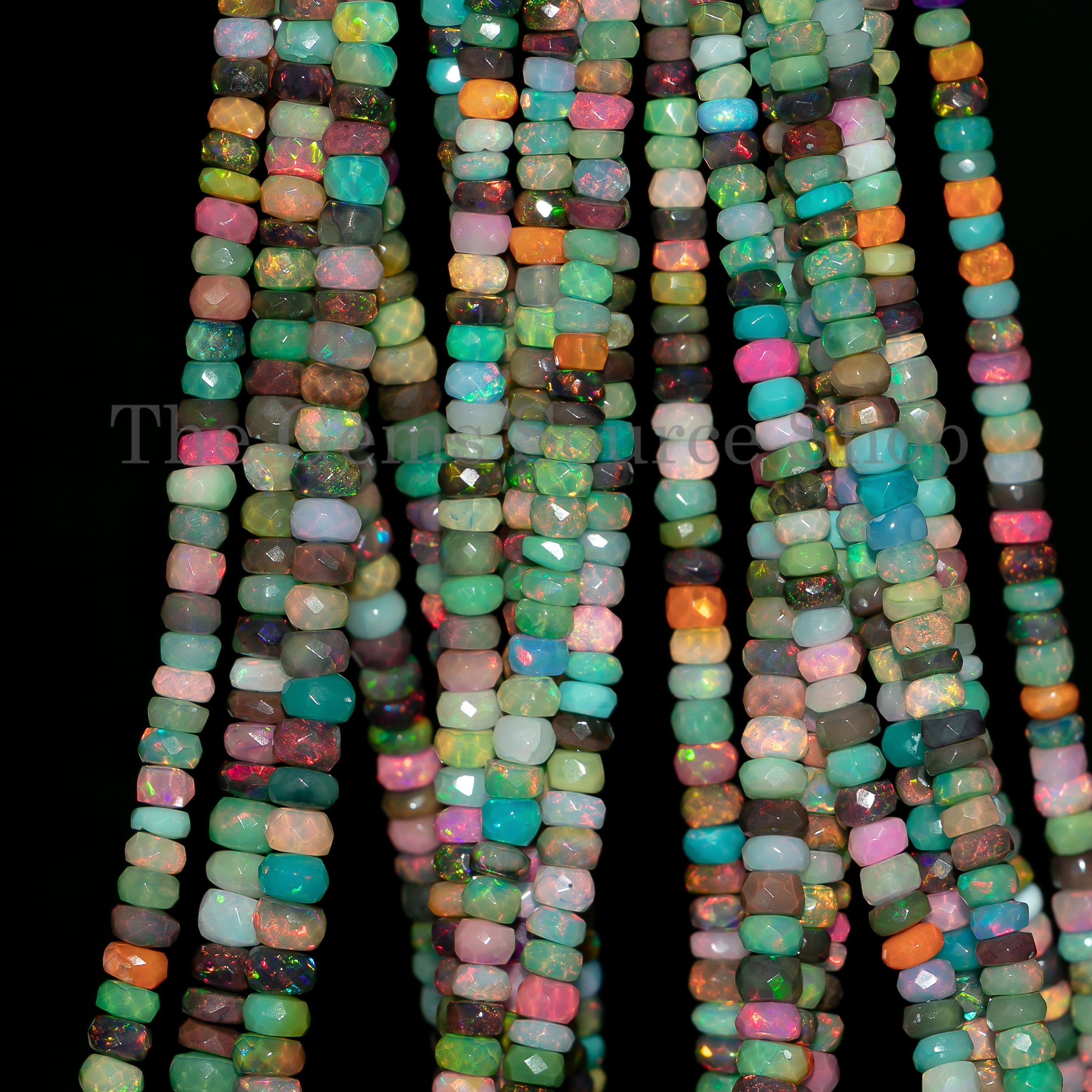 Disco opal faceted rondelle Shape Jewelry beads TGS-4819